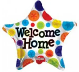 18" Welcome Home Star Shape Foil Balloon