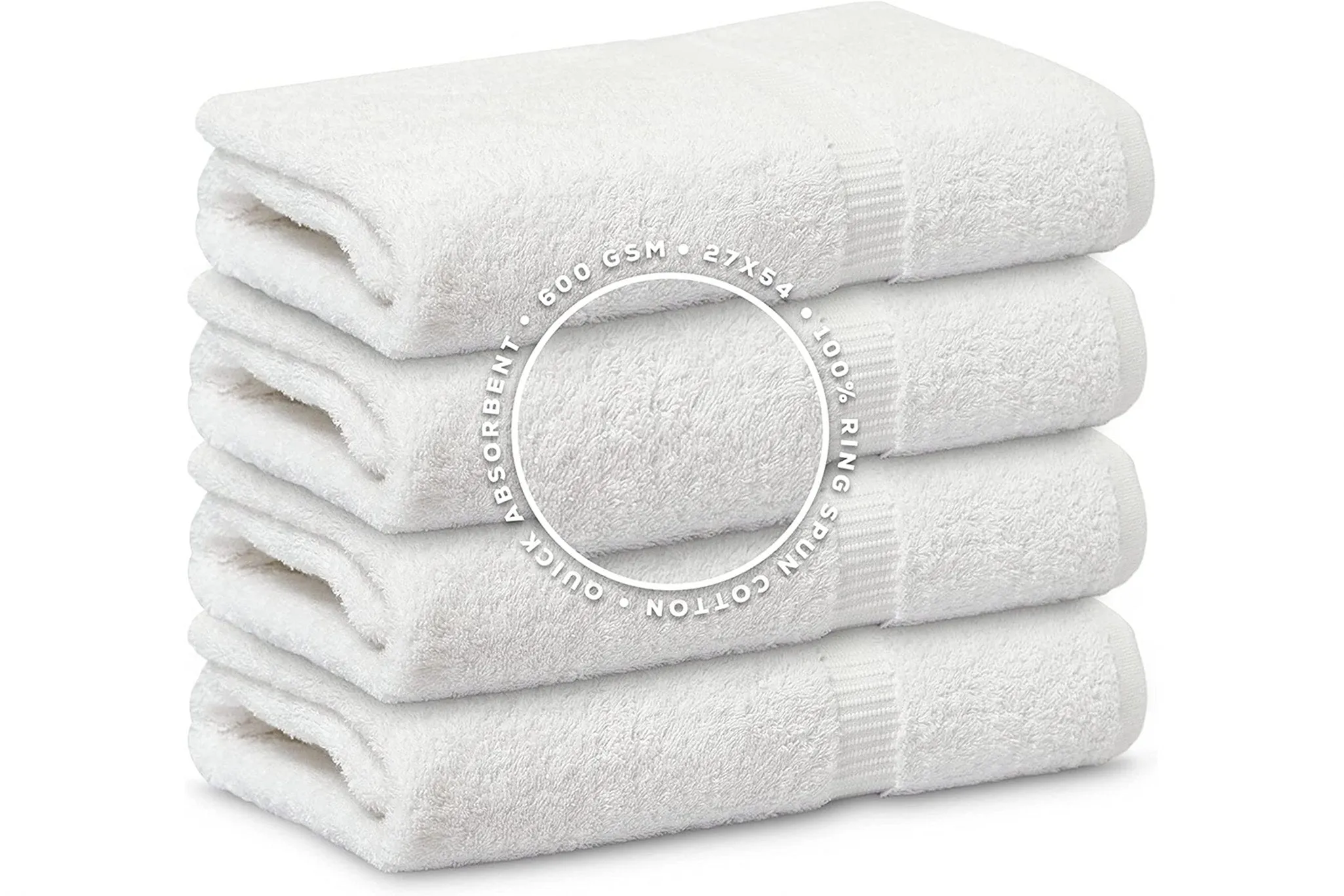 24 Pack Luxury 5 Star Hotel Premium Bath Towels Plush Heavy Weight  (27"x54") 17 lb/dz, Machine Washable super Soft