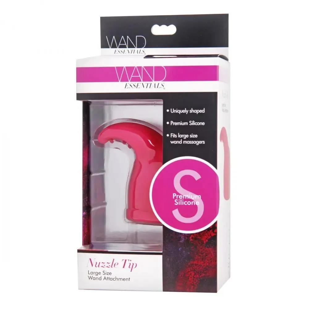 3.25-inch Silicone Pink Nuzzle Tip Wand Attachment