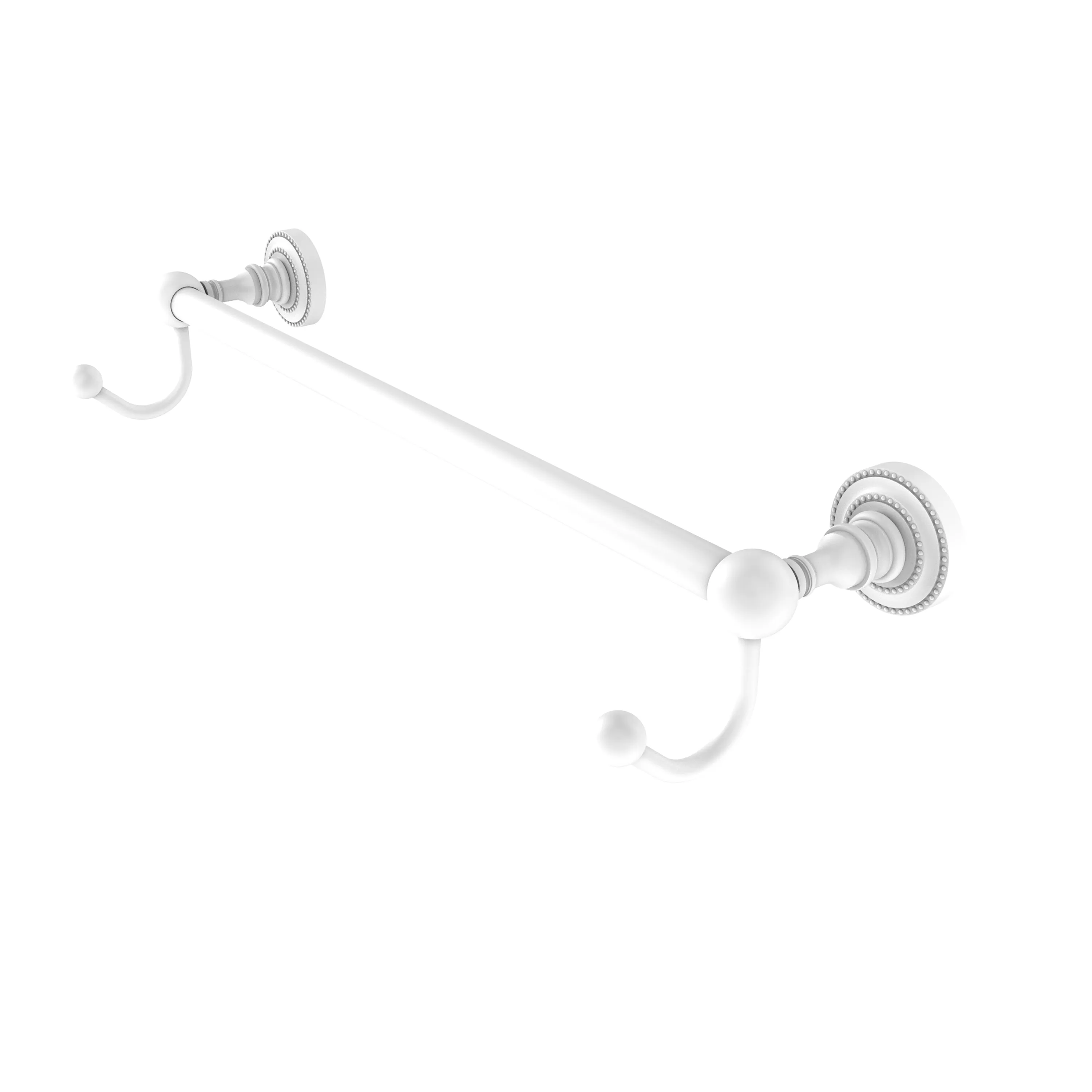 Allied Brass Dottingham Collection 24" Towel Bar with Integrated Hooks DT-41-24-HK-ABR