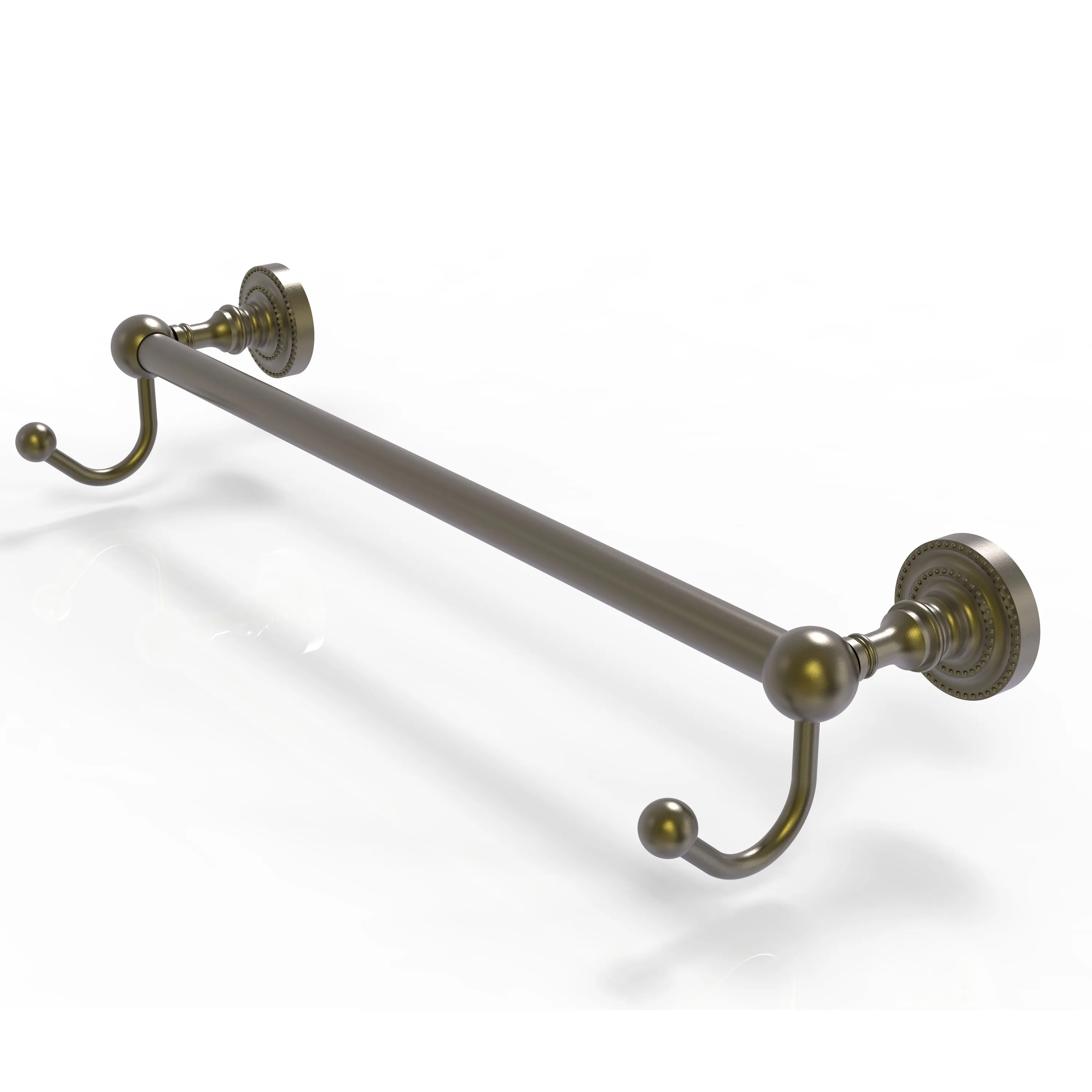 Allied Brass Dottingham Collection 24" Towel Bar with Integrated Hooks DT-41-24-HK-ABR