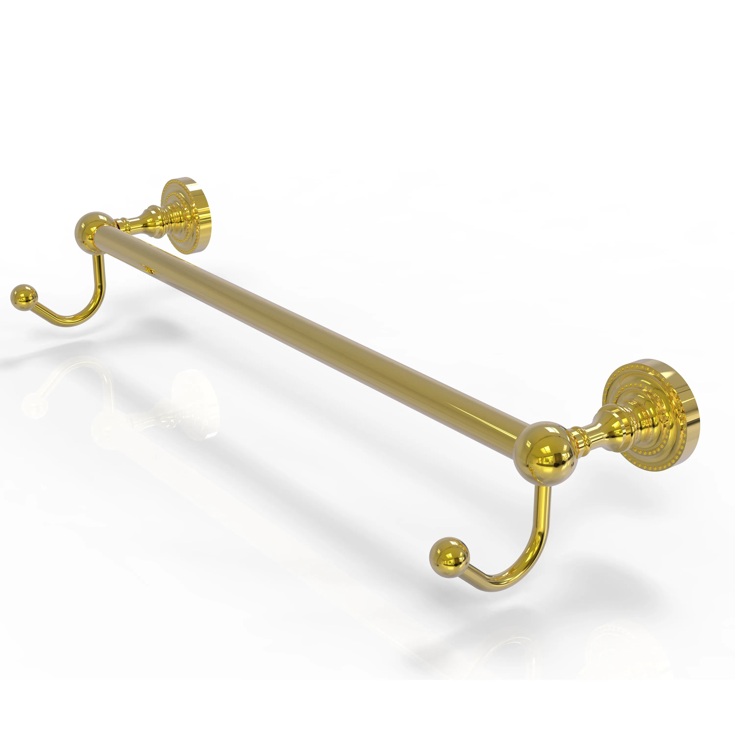 Allied Brass Dottingham Collection 24" Towel Bar with Integrated Hooks DT-41-24-HK-ABR