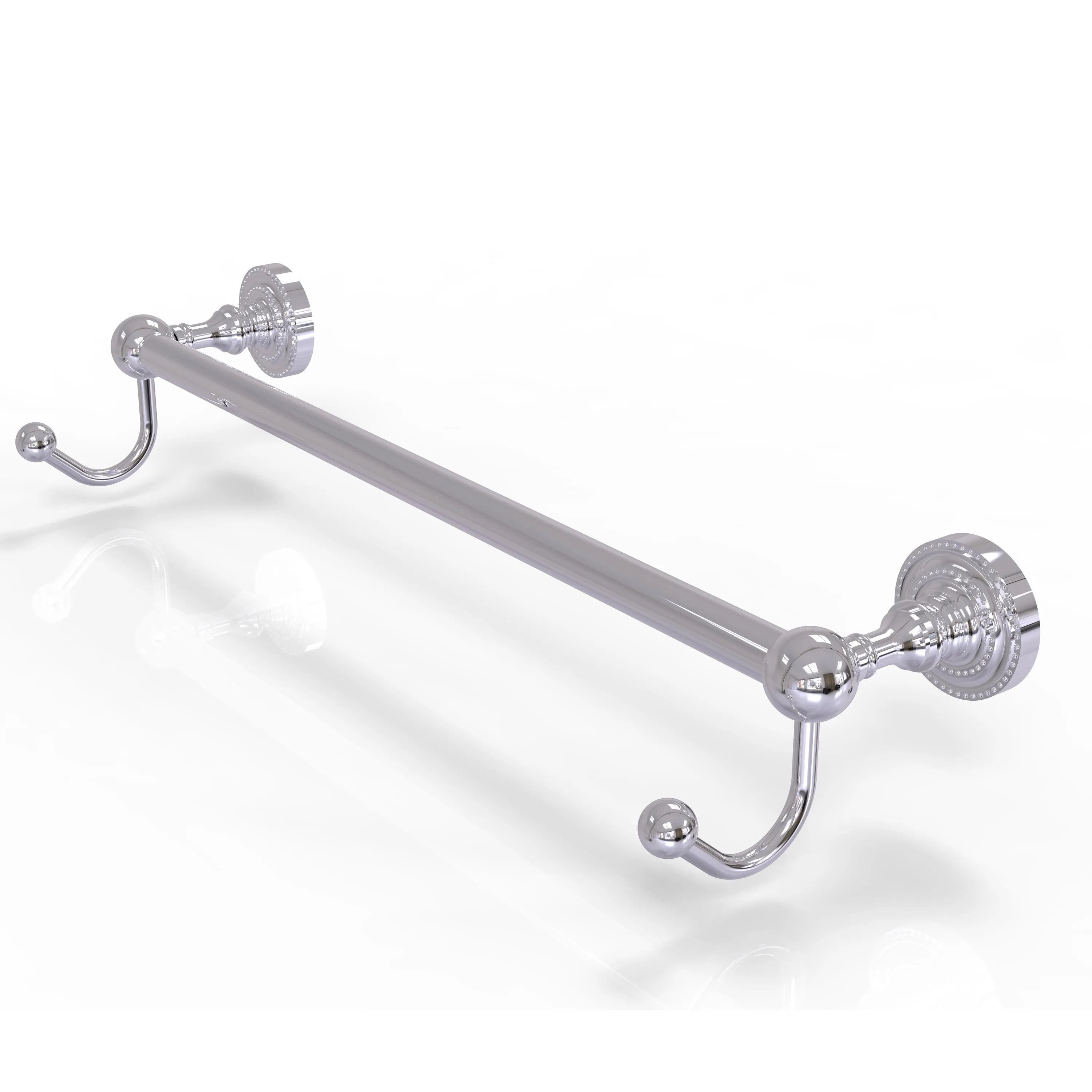 Allied Brass Dottingham Collection 24" Towel Bar with Integrated Hooks DT-41-24-HK-ABR