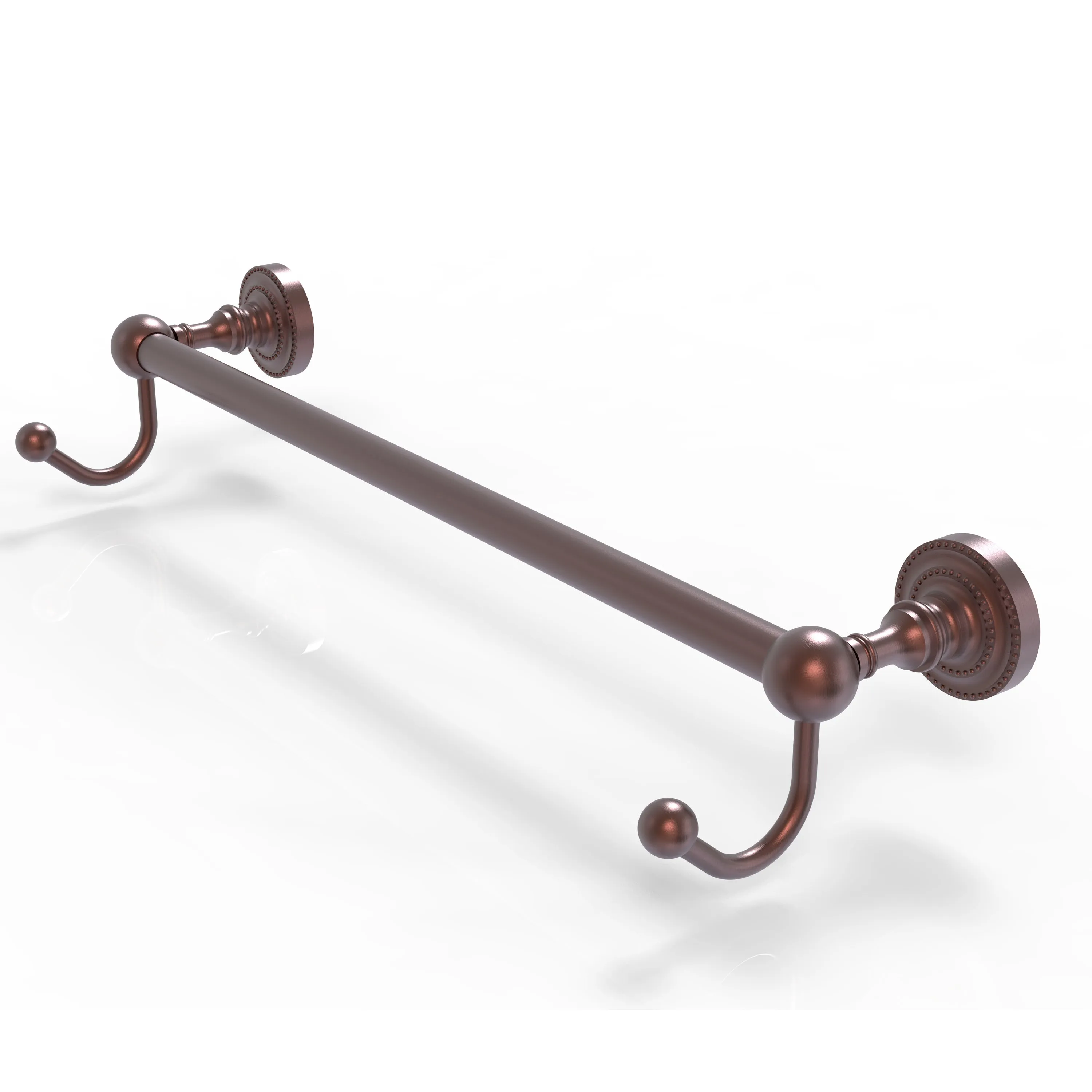 Allied Brass Dottingham Collection 24" Towel Bar with Integrated Hooks DT-41-24-HK-ABR