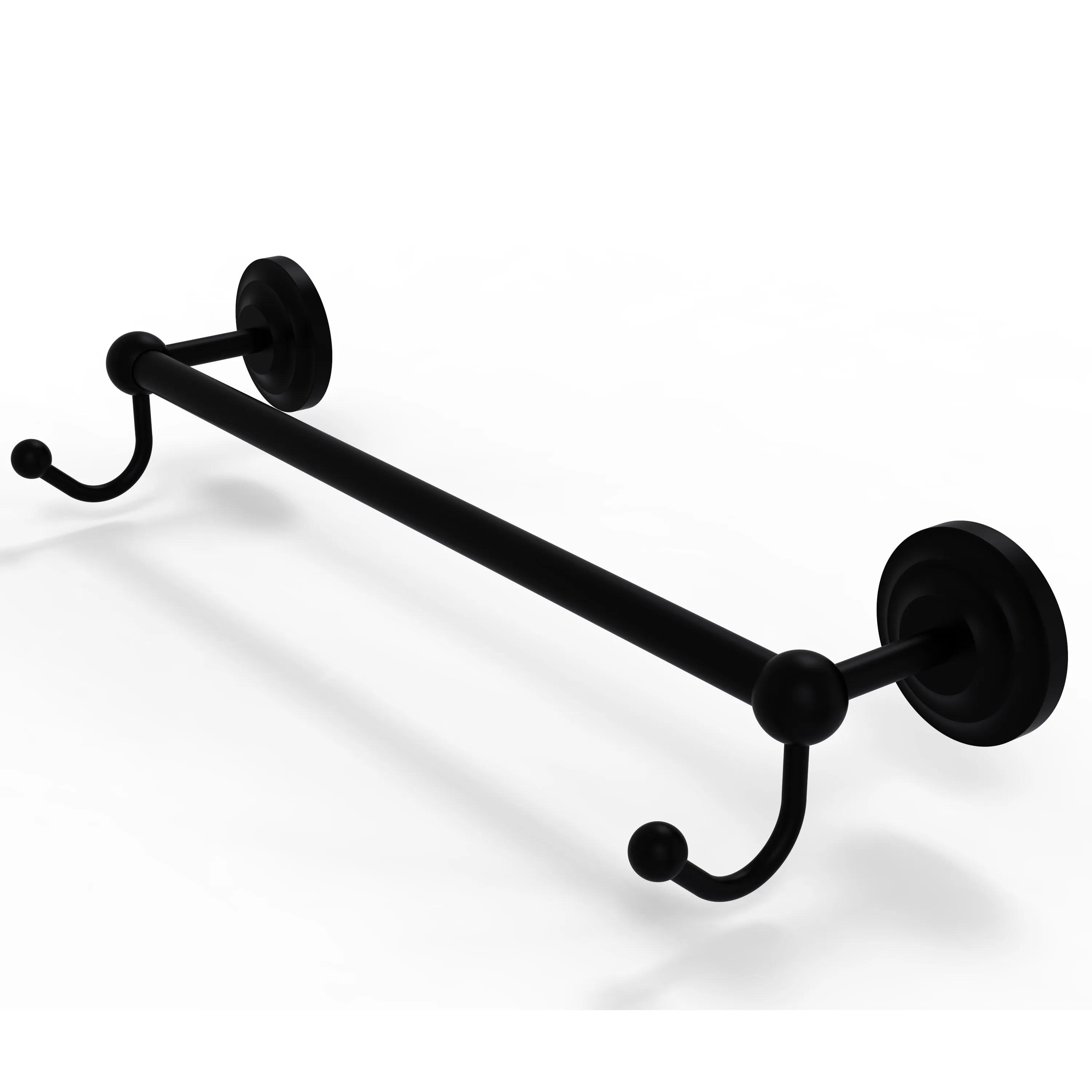 Allied Brass Prestige Que New Collection 18" Towel Bar with Integrated Hooks PQN-41-18-HK-ABR