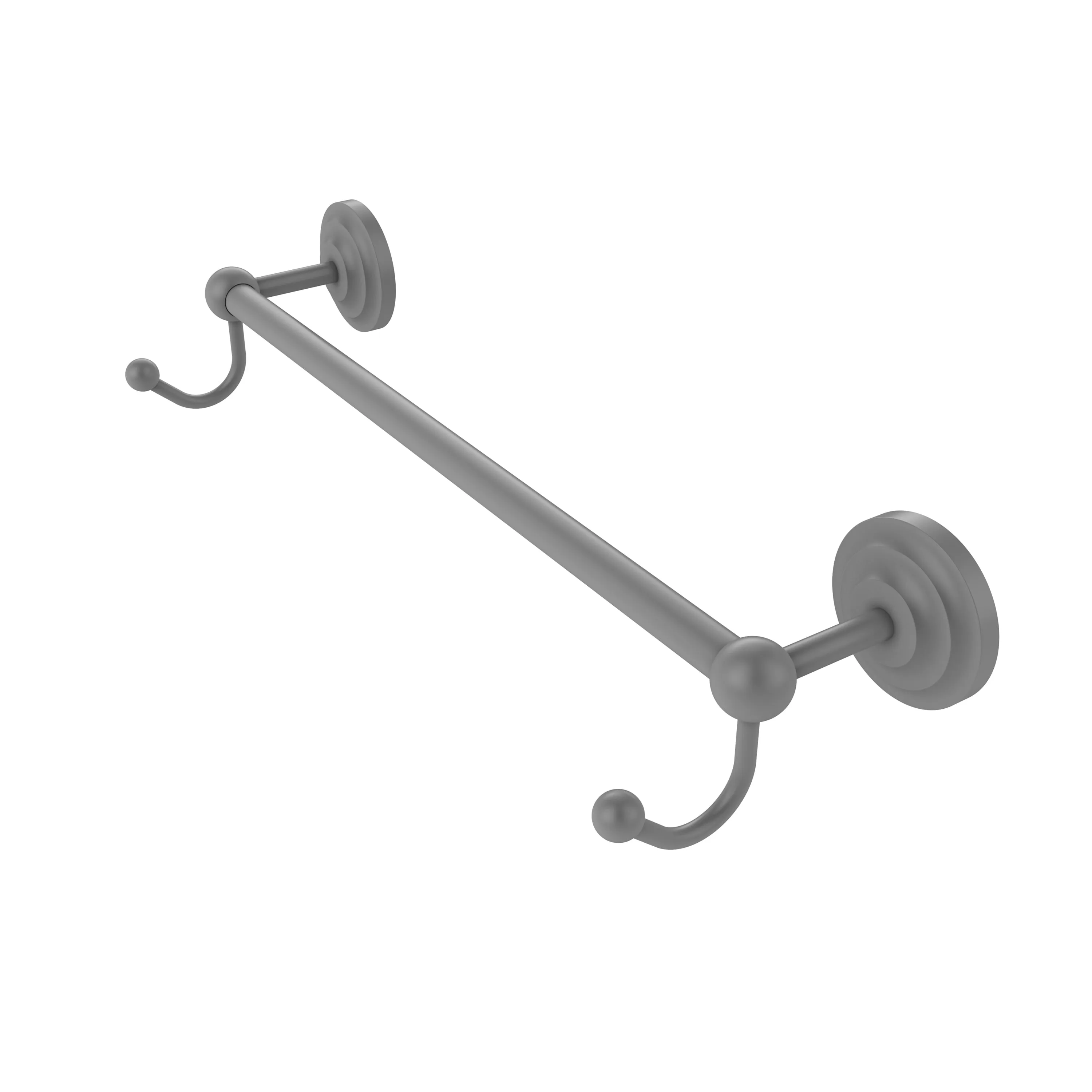 Allied Brass Prestige Que New Collection 18" Towel Bar with Integrated Hooks PQN-41-18-HK-ABR