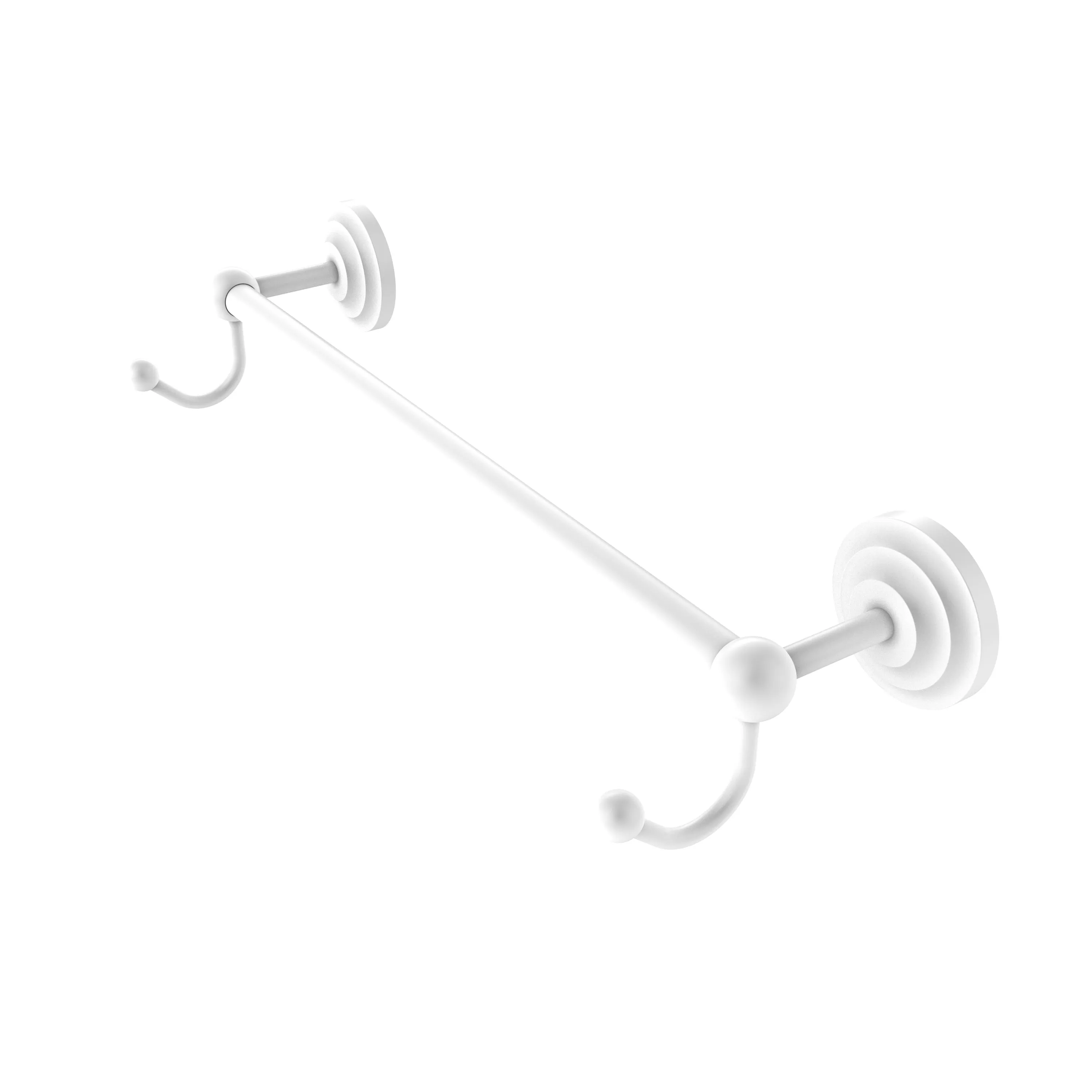 Allied Brass Prestige Que New Collection 18" Towel Bar with Integrated Hooks PQN-41-18-HK-ABR
