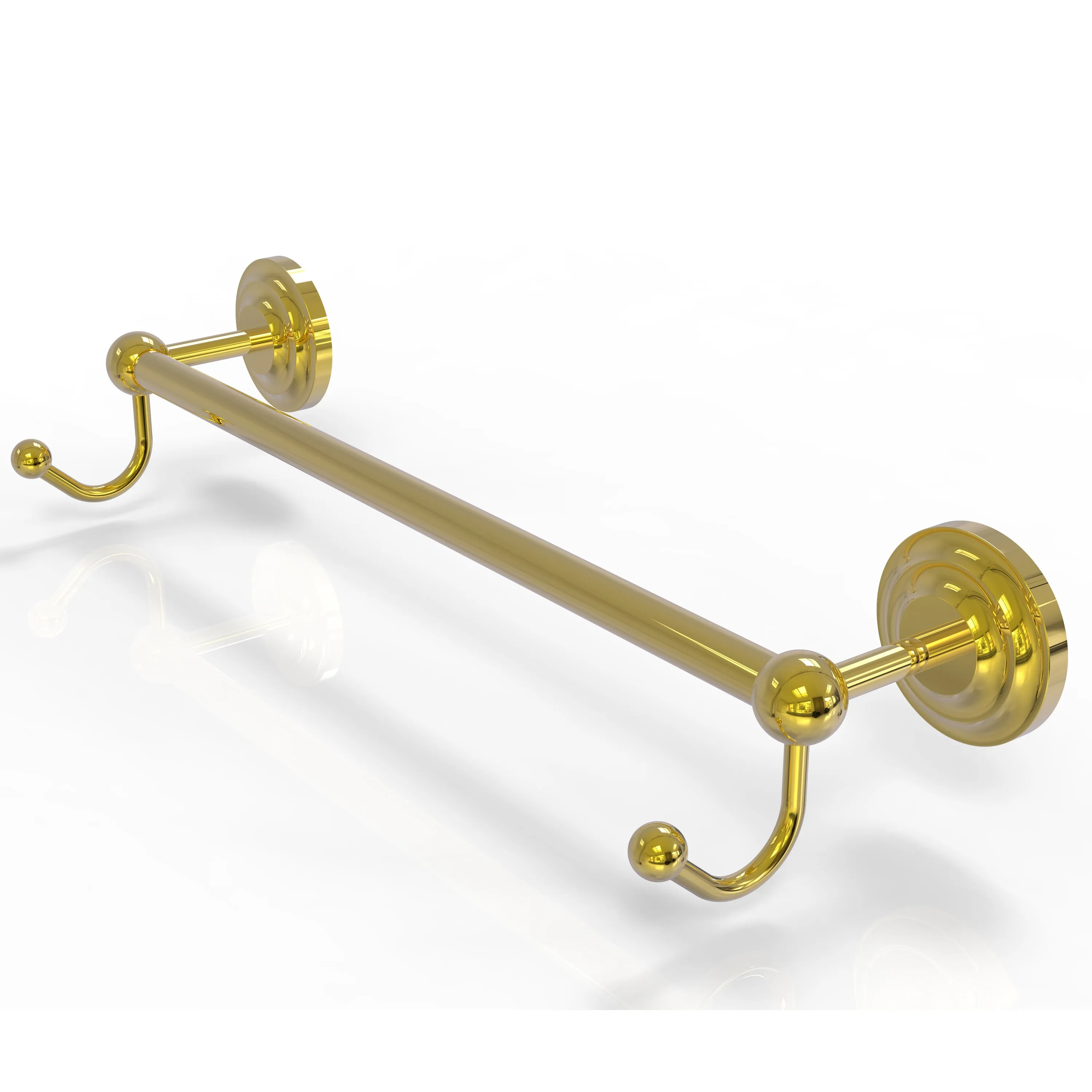 Allied Brass Prestige Que New Collection 18" Towel Bar with Integrated Hooks PQN-41-18-HK-ABR