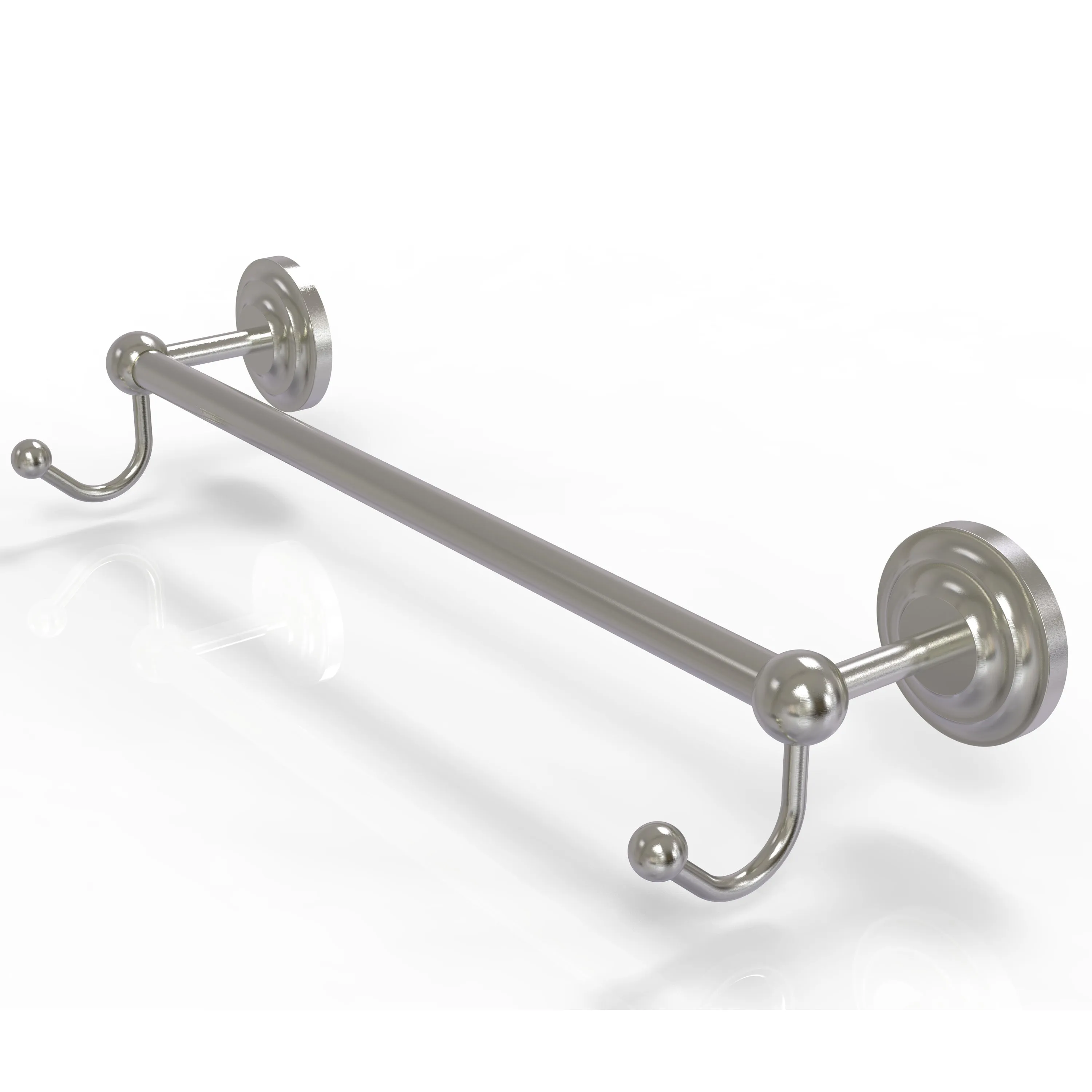 Allied Brass Prestige Que New Collection 18" Towel Bar with Integrated Hooks PQN-41-18-HK-ABR