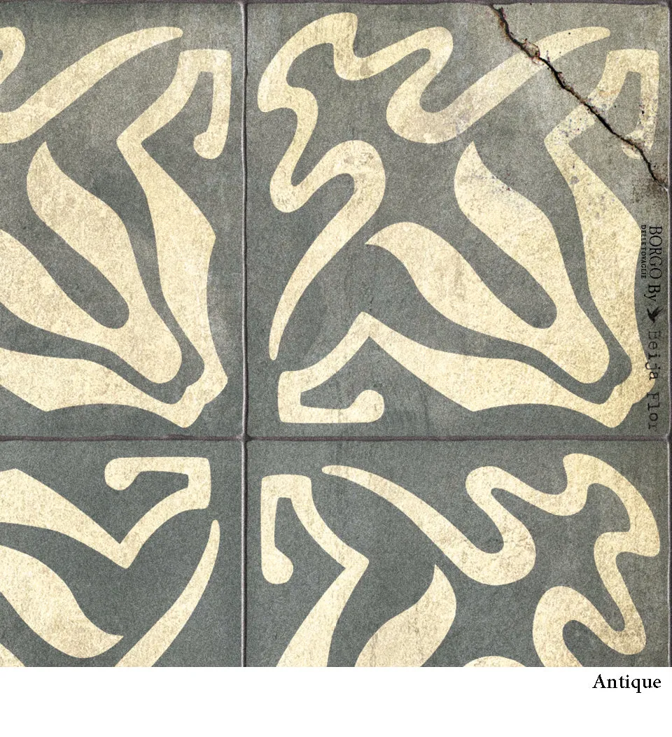 Borgo Lily Smoked Antique Vinyl Rug