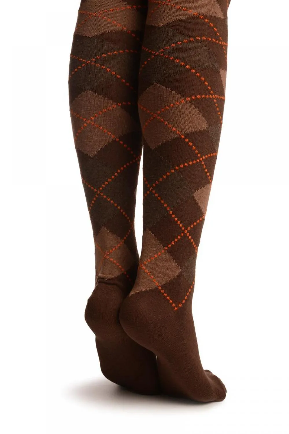 Brown, Grey & Dark Brown Argyle