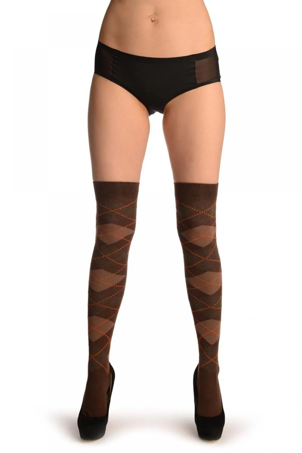 Brown, Grey & Dark Brown Argyle
