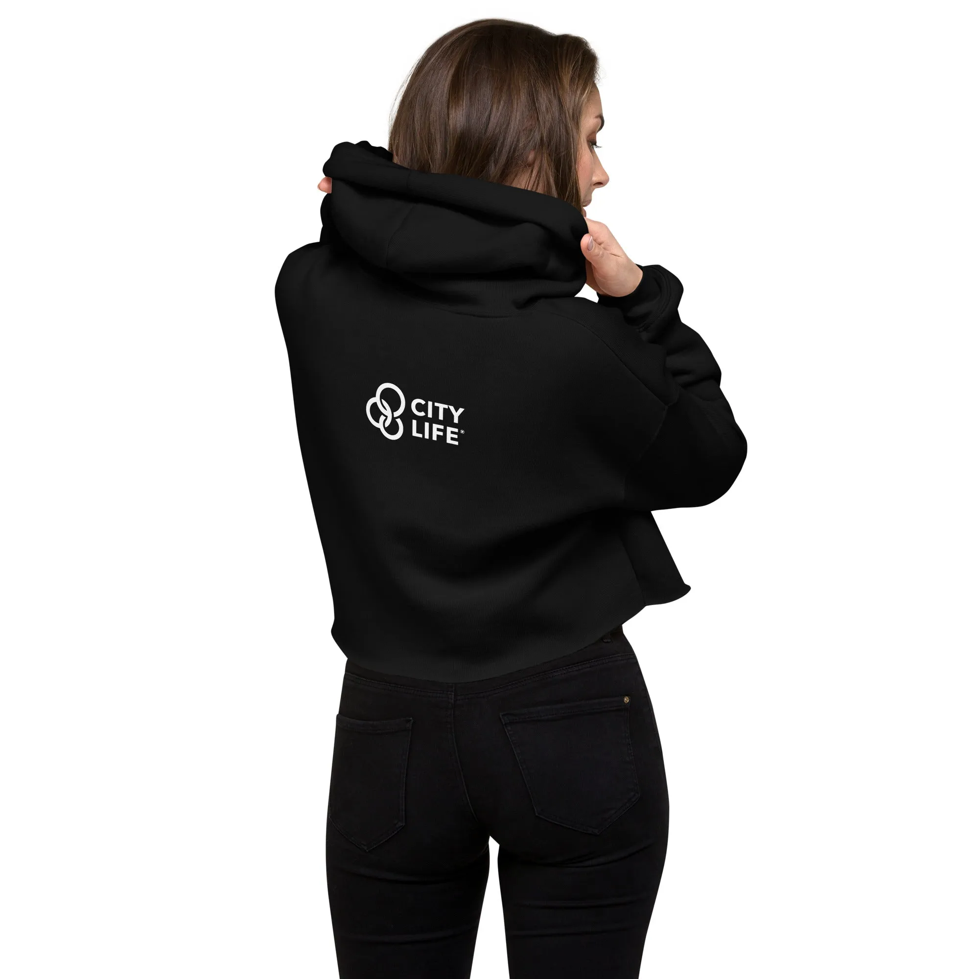 City Life Women's Crop Hoodie