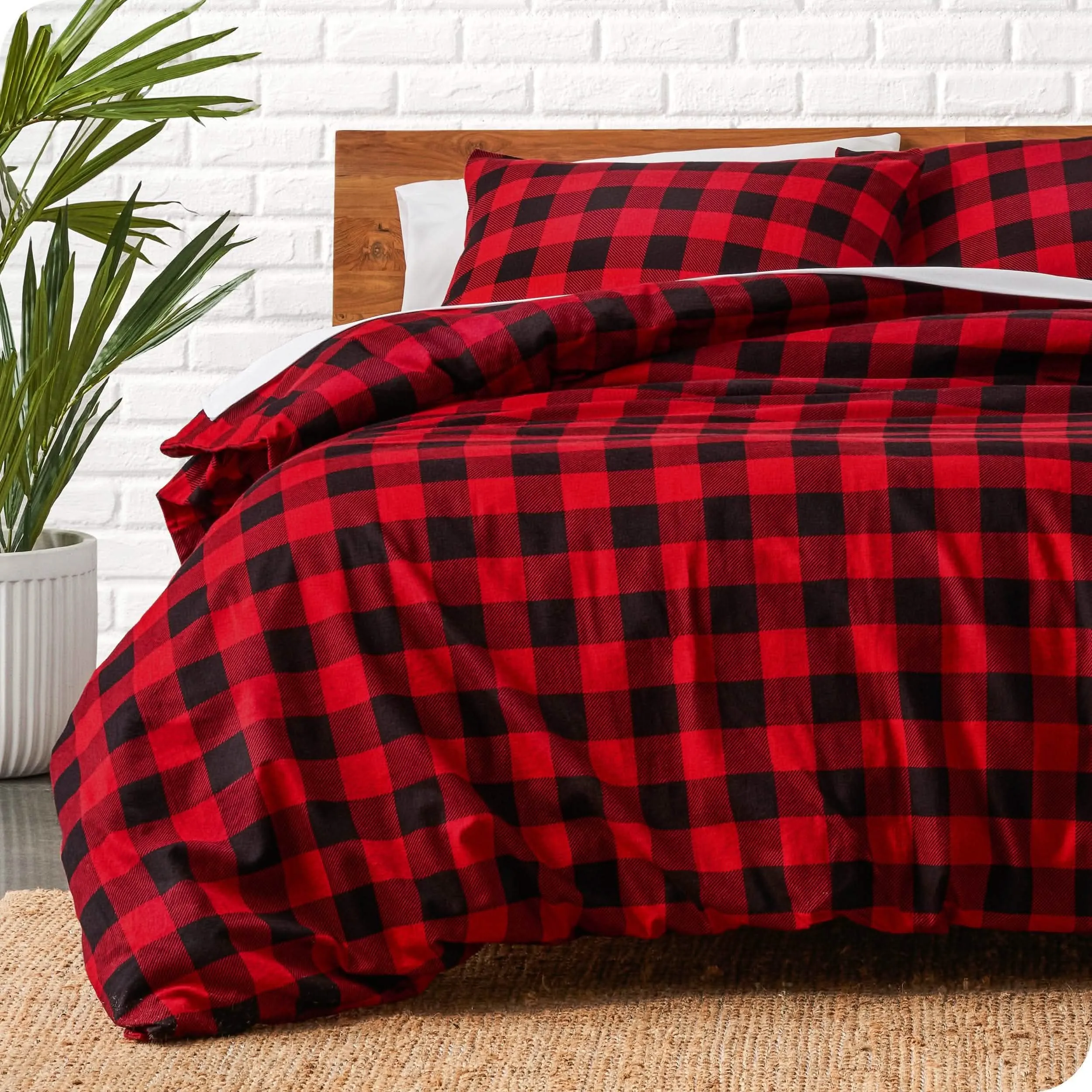 Cotton Flannel Duvet Cover & Sham Set