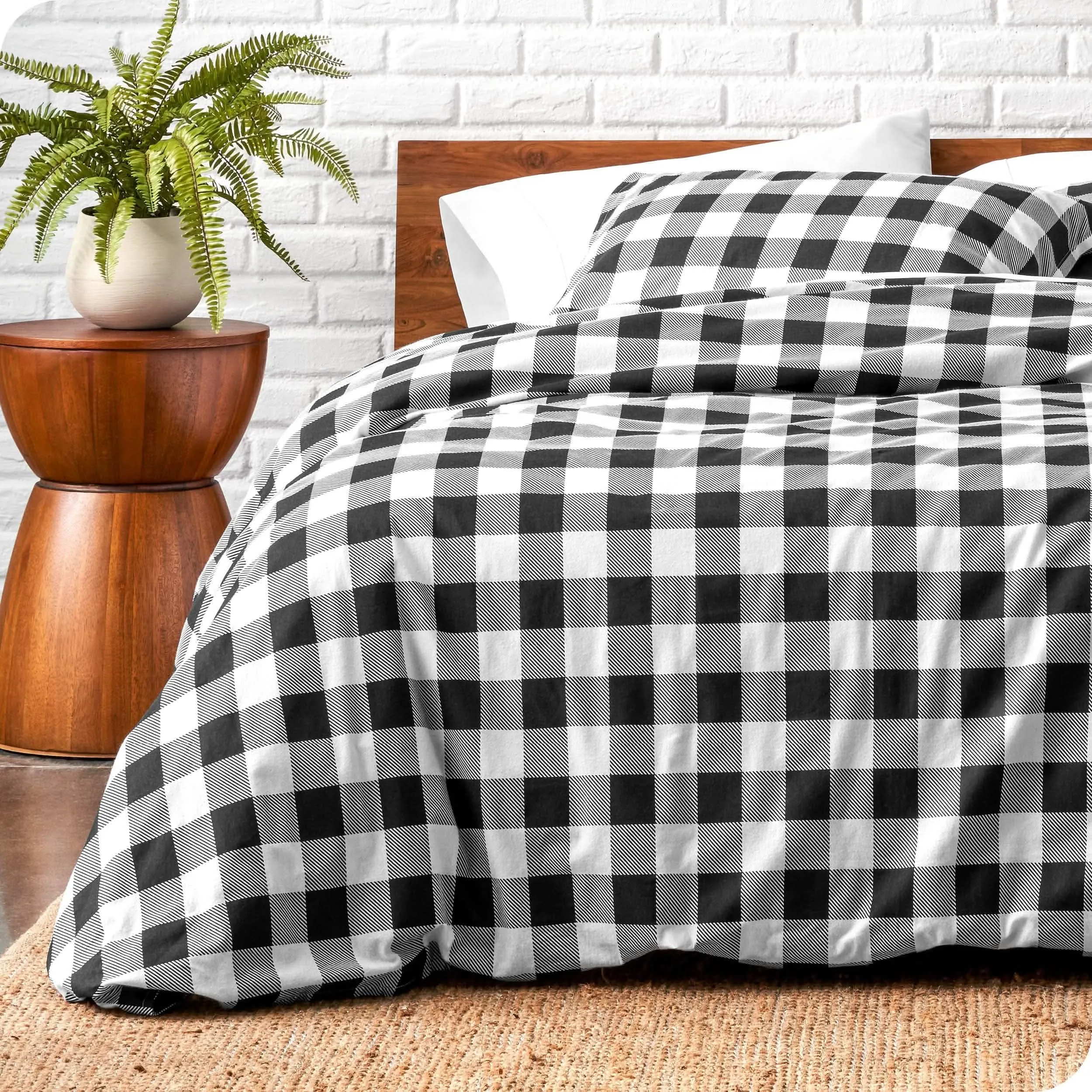 Cotton Flannel Duvet Cover & Sham Set