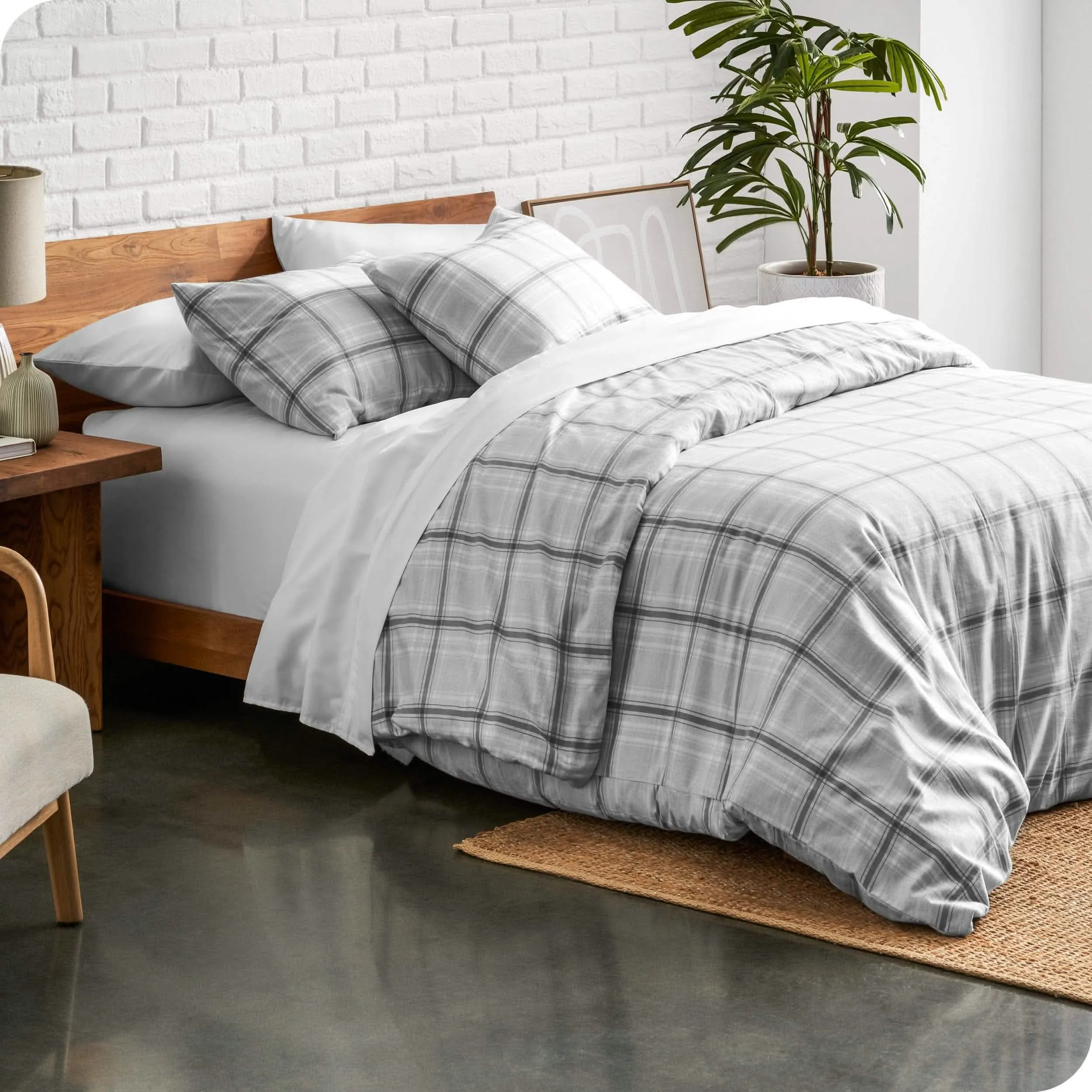 Cotton Flannel Duvet Cover & Sham Set