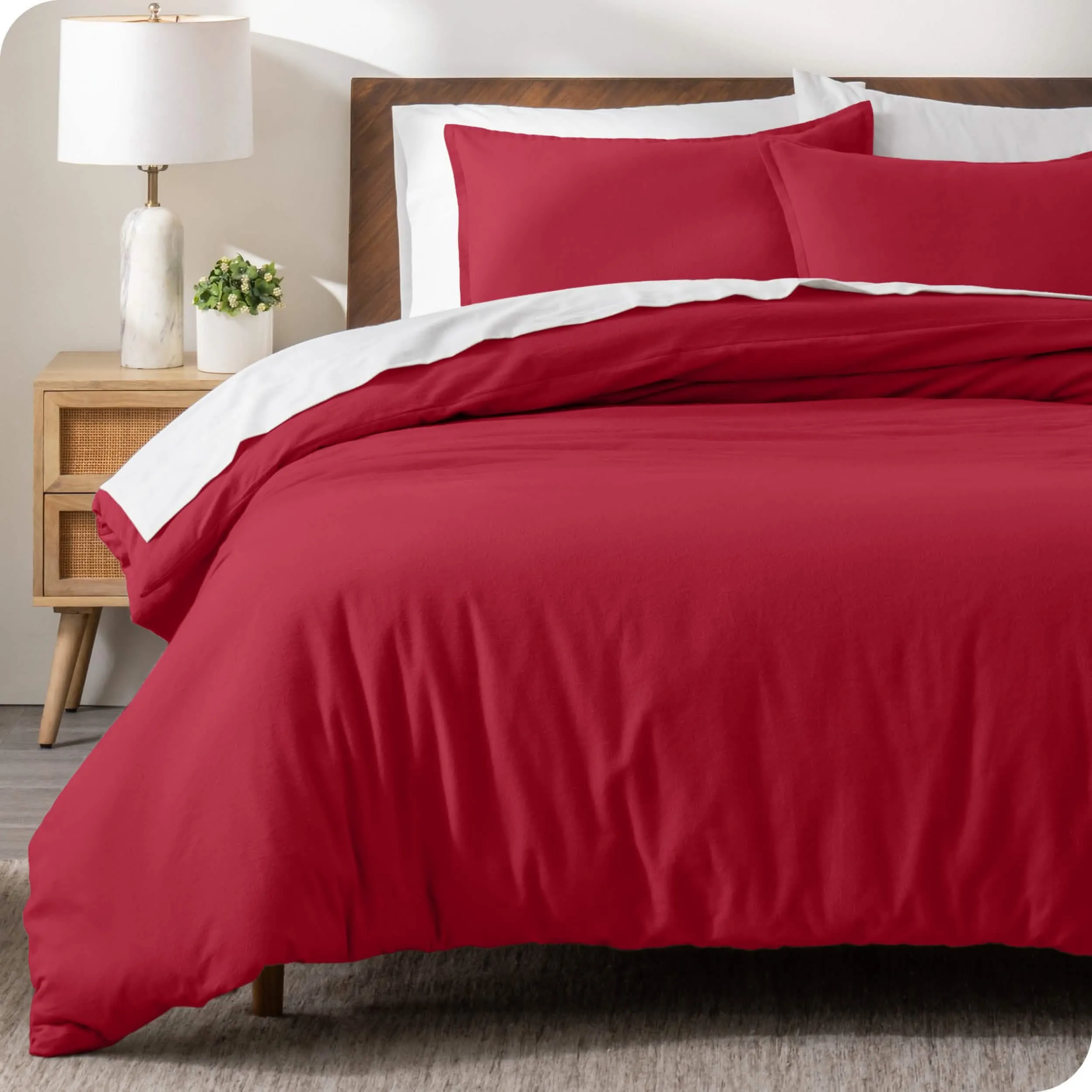 Cotton Flannel Duvet Cover & Sham Set