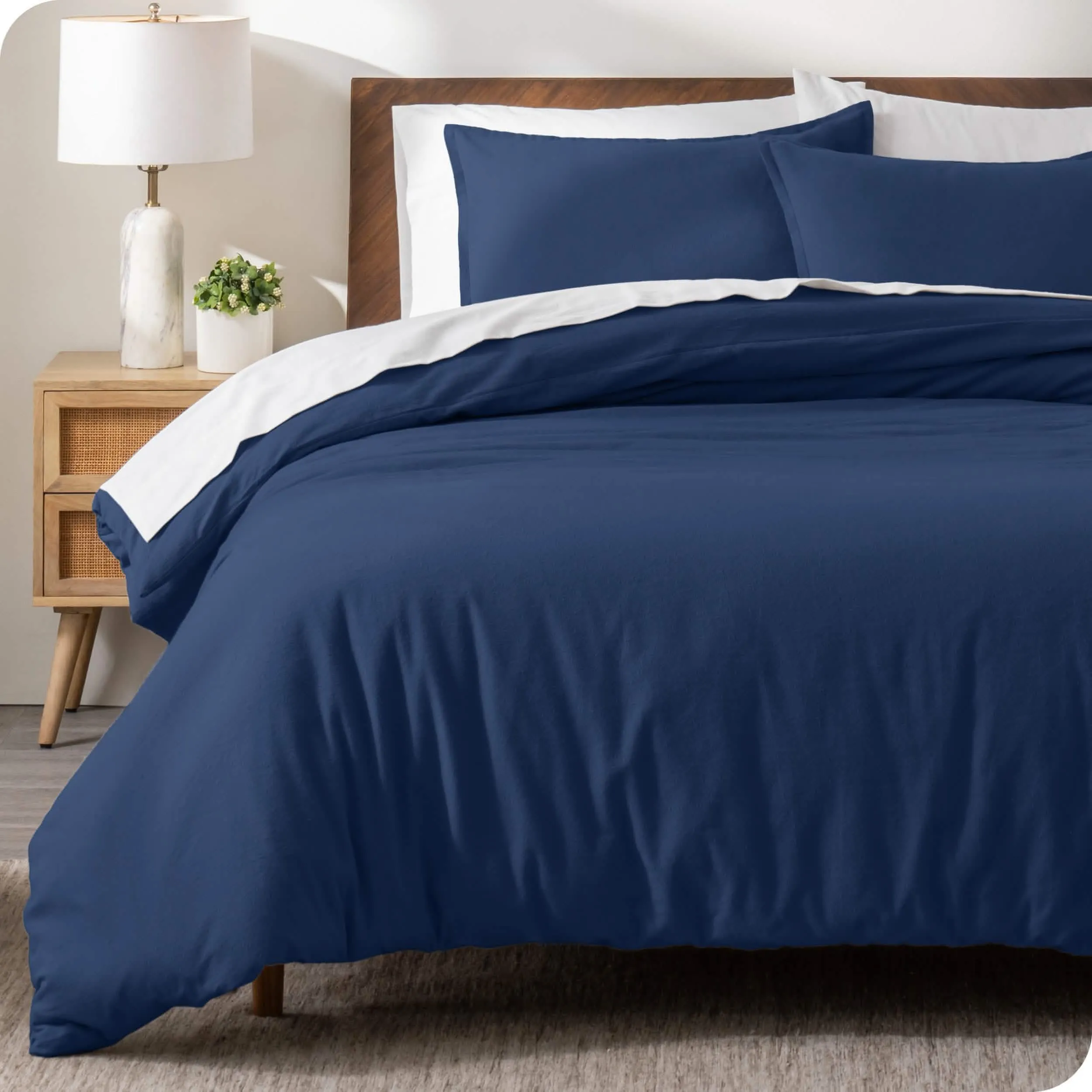 Cotton Flannel Duvet Cover & Sham Set