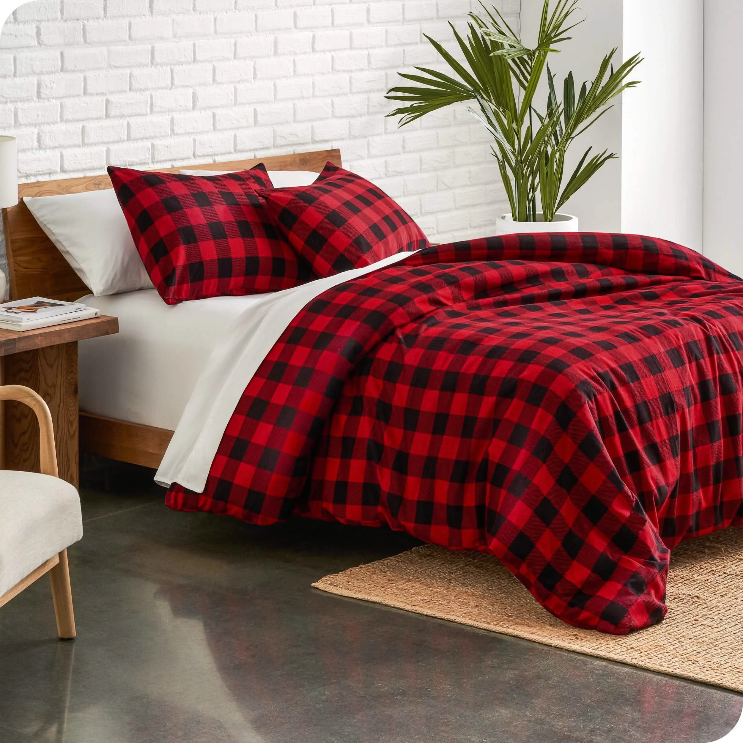 Cotton Flannel Duvet Cover & Sham Set