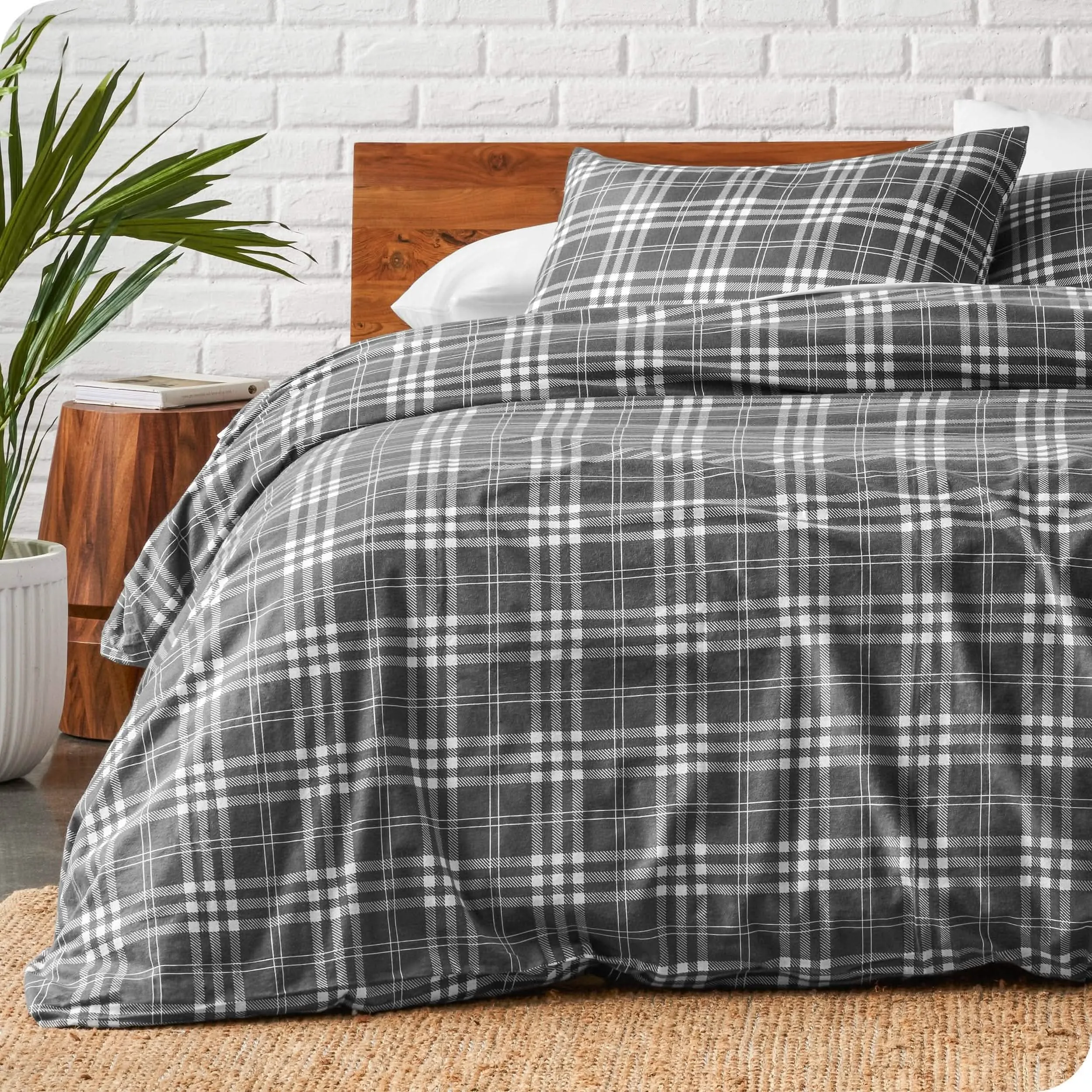 Cotton Flannel Duvet Cover & Sham Set