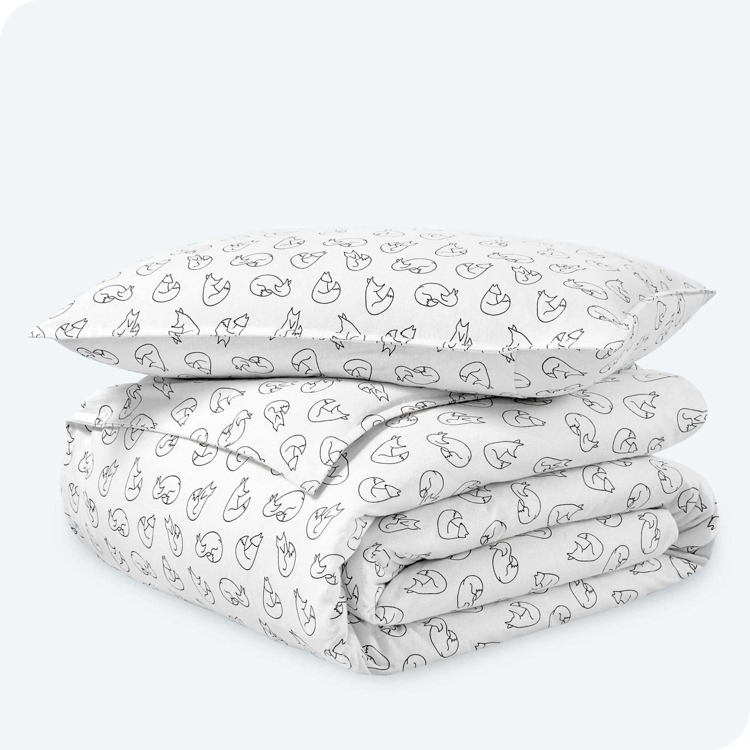 Cotton Flannel Duvet Cover & Sham Set