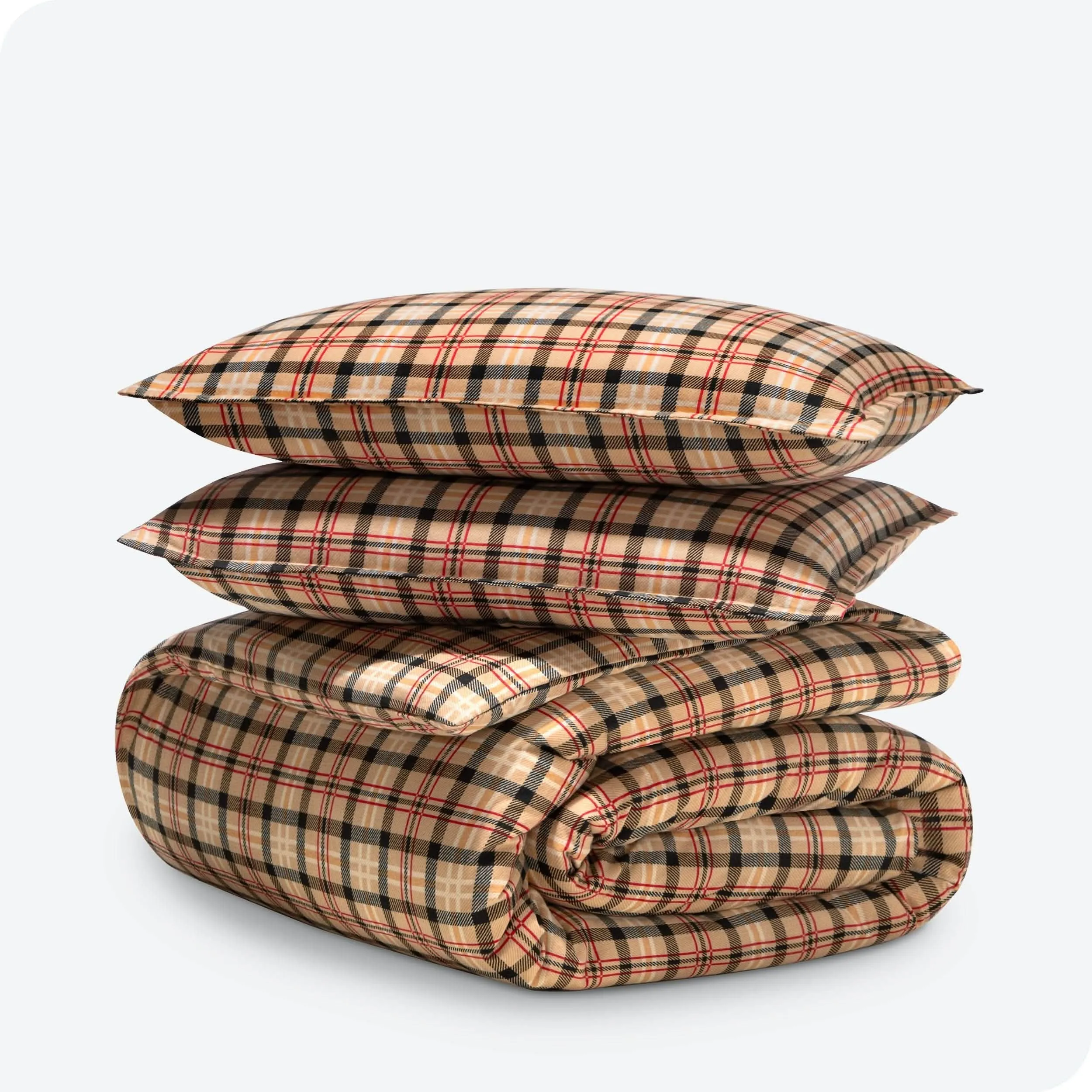 Cotton Flannel Duvet Cover & Sham Set