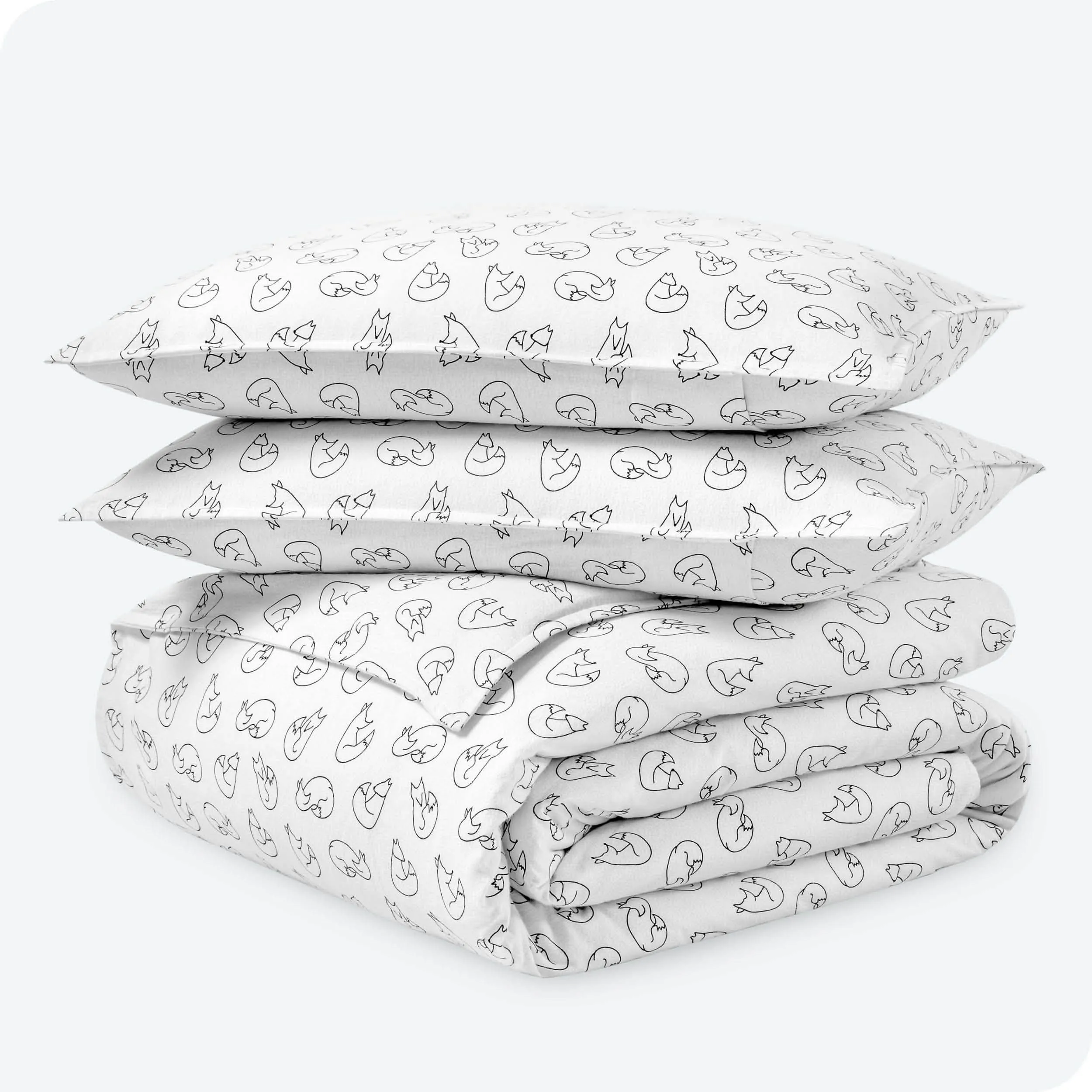 Cotton Flannel Duvet Cover & Sham Set