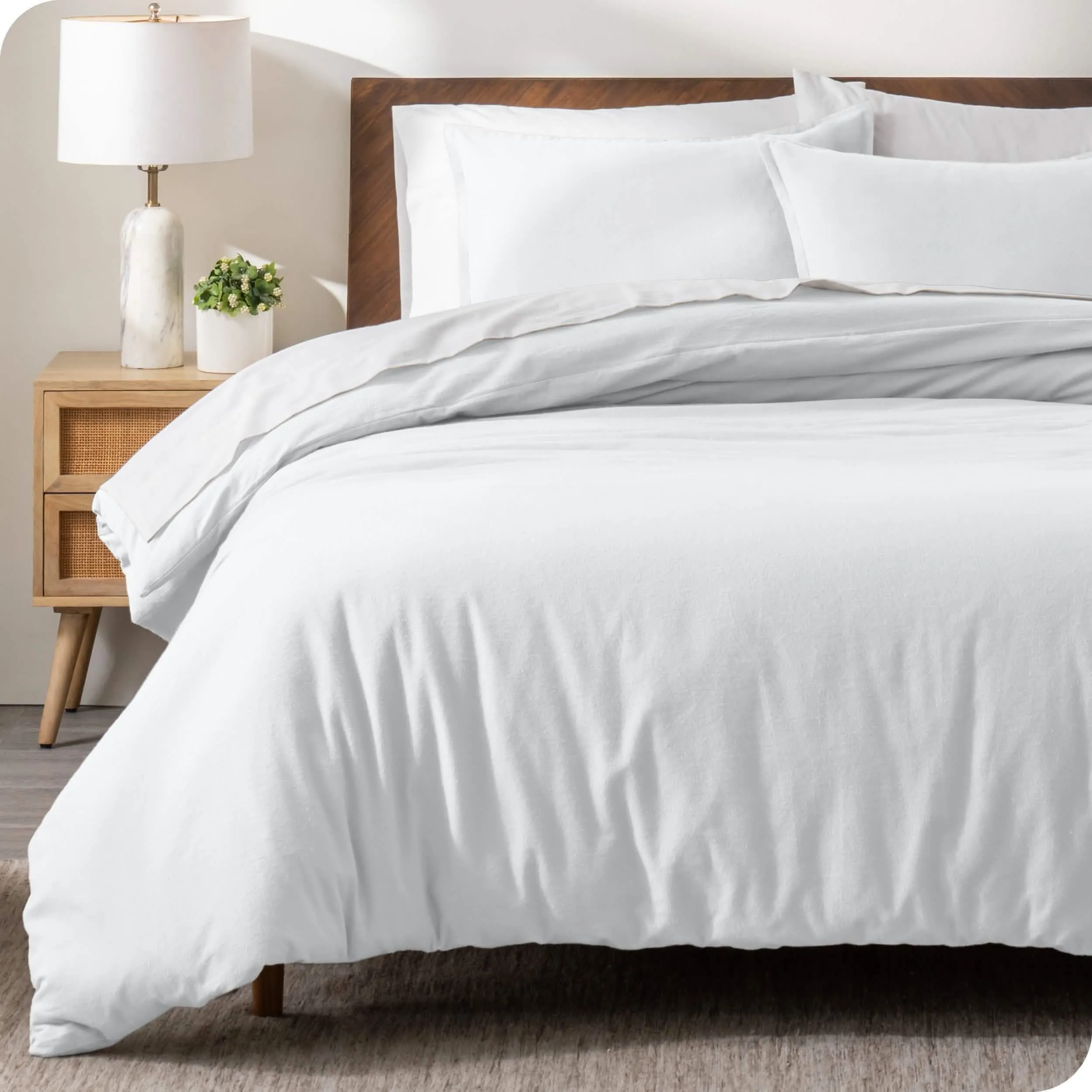 Cotton Flannel Duvet Cover & Sham Set