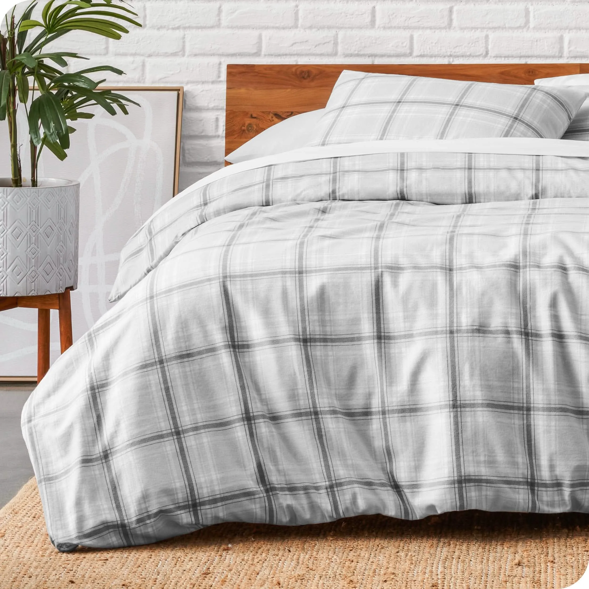Cotton Flannel Duvet Cover & Sham Set