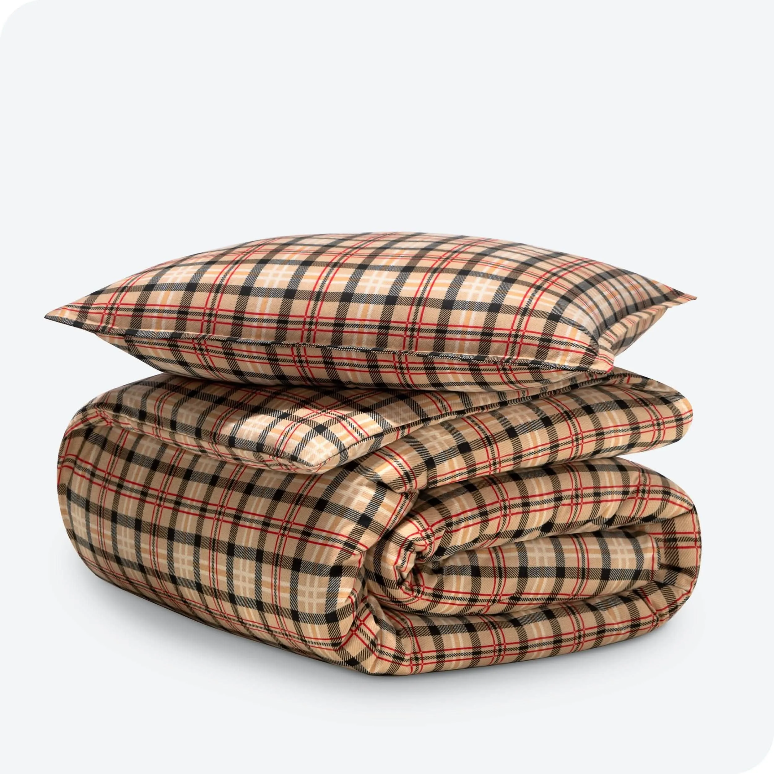 Cotton Flannel Duvet Cover & Sham Set