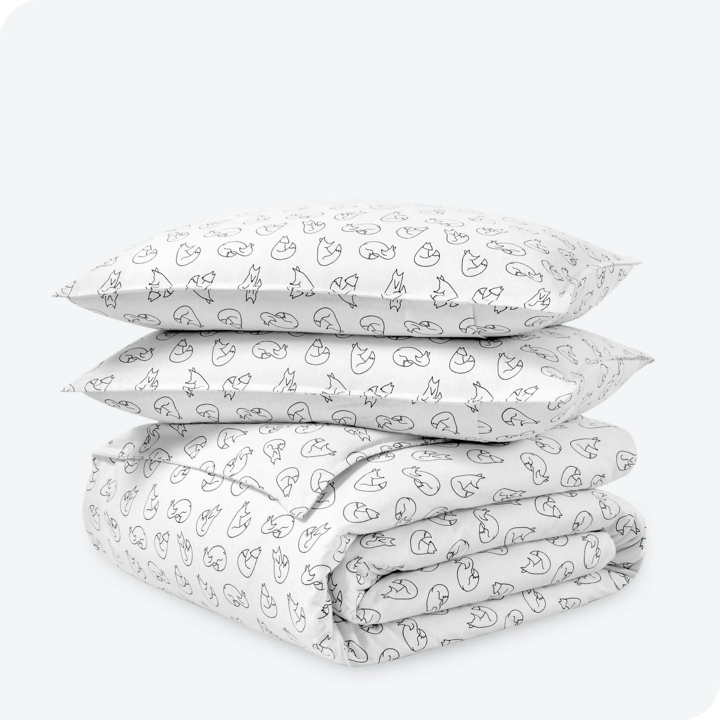 Cotton Flannel Duvet Cover & Sham Set