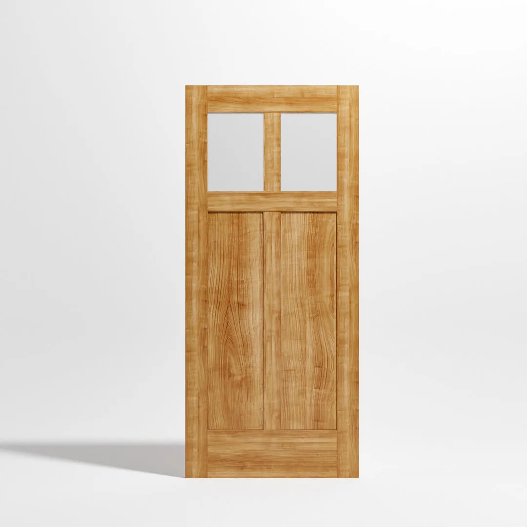 Craftsman Cross Window Interior Glass Barn Door