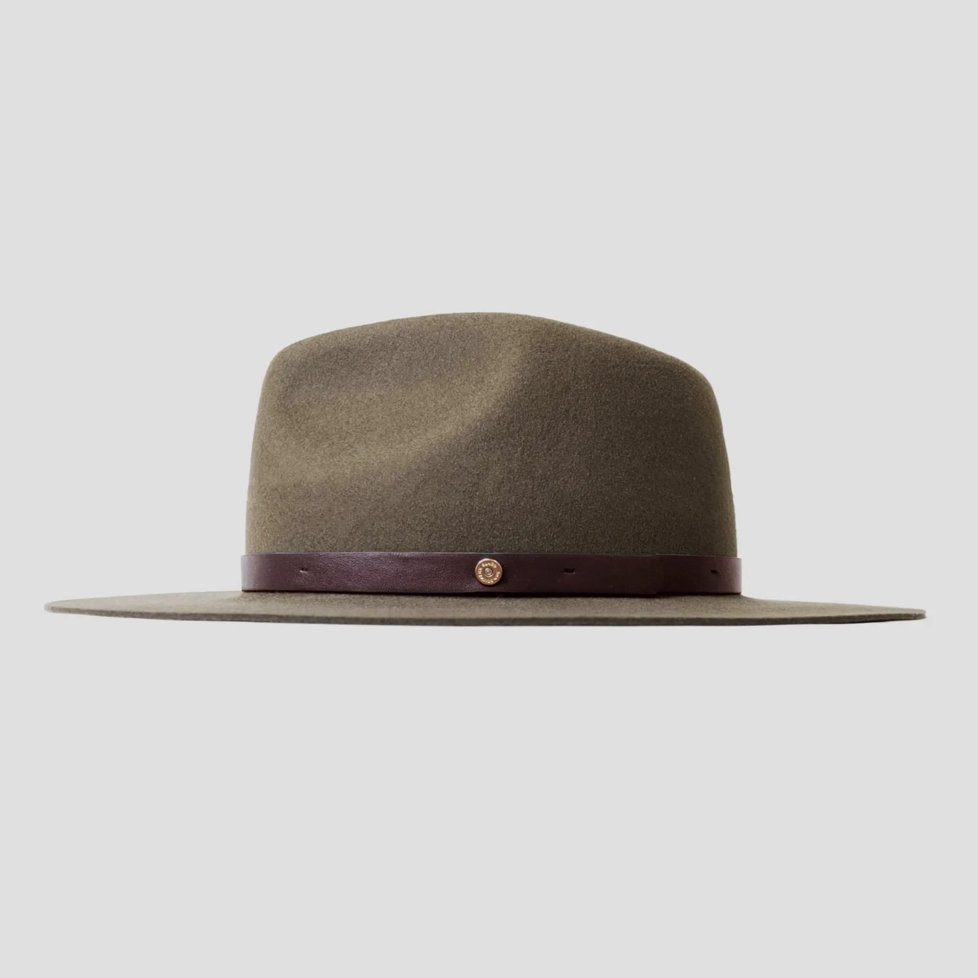 Dapper Men's Felt Fedora Hat–Brown