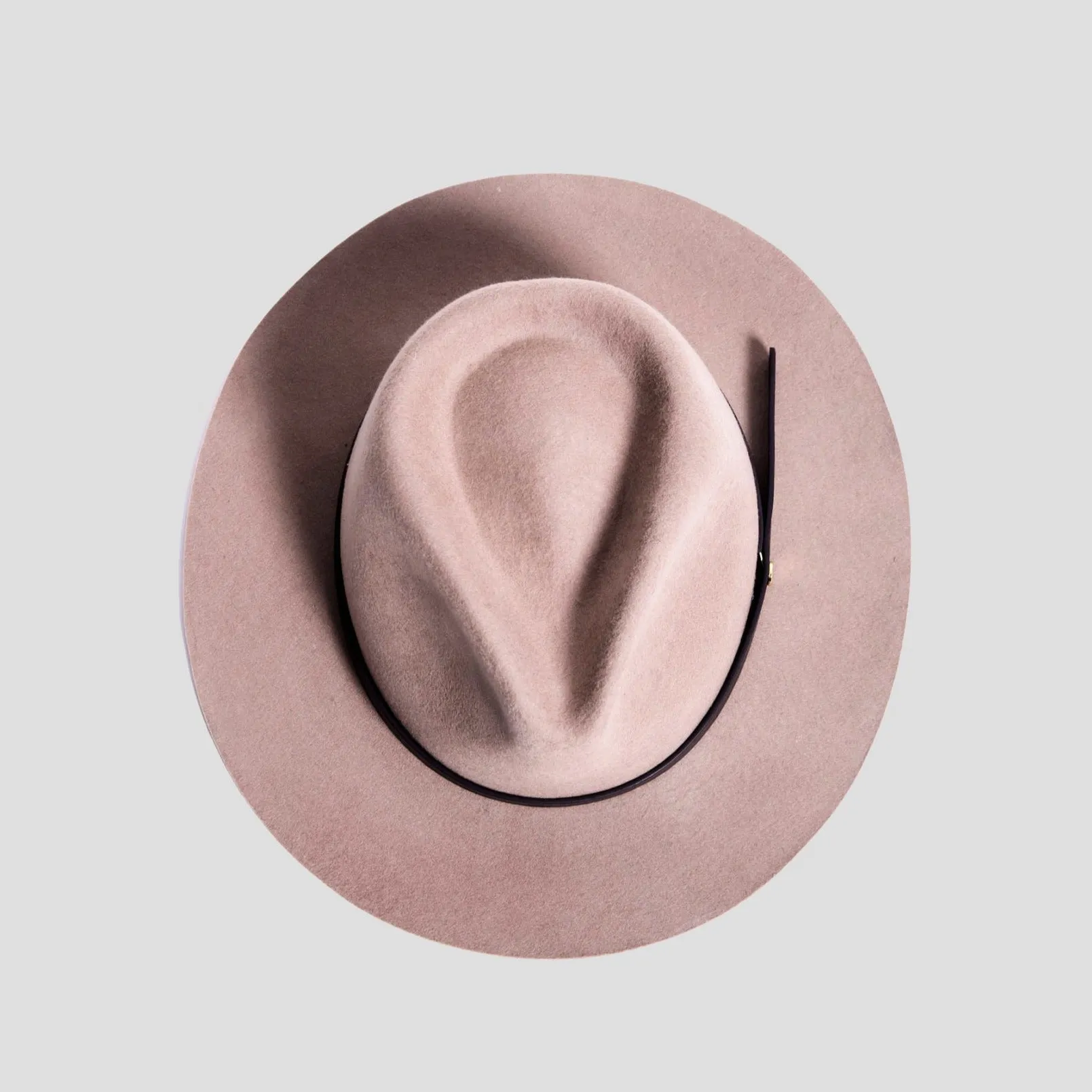 Dapper Men's Felt Fedora Hat–Brown