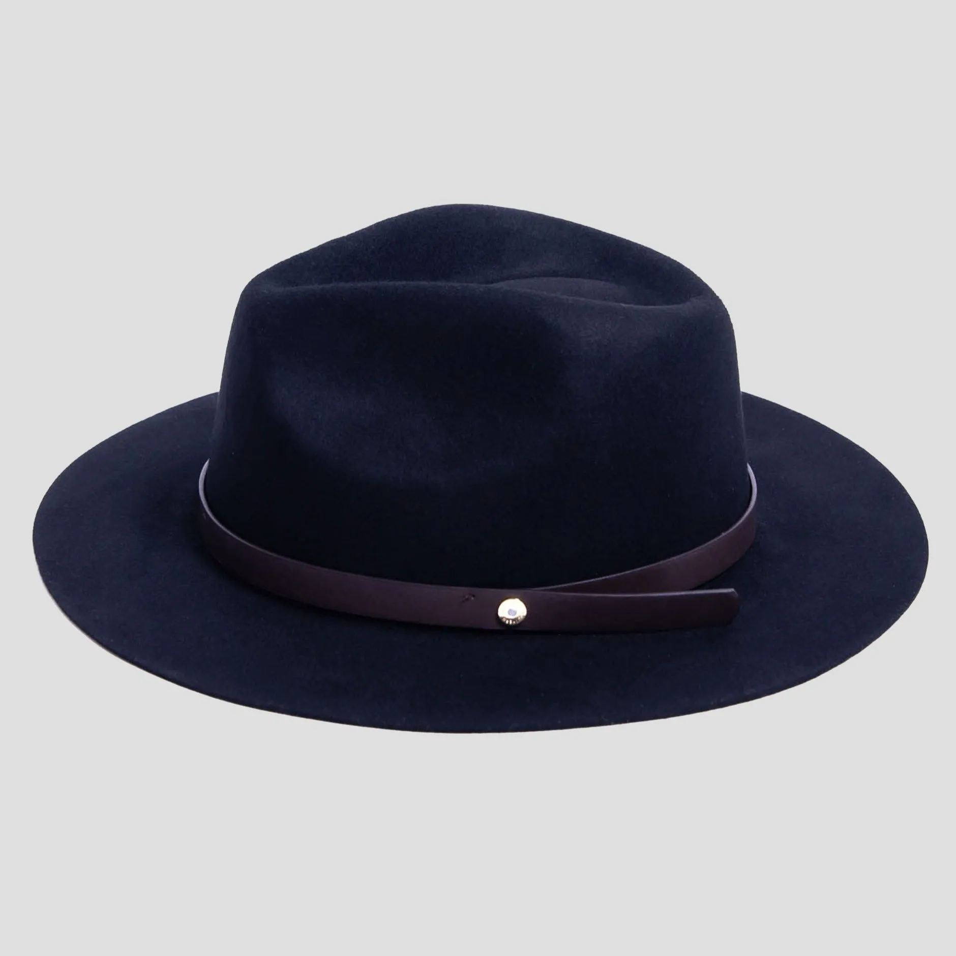 Dapper Men's Felt Fedora Hat–Brown