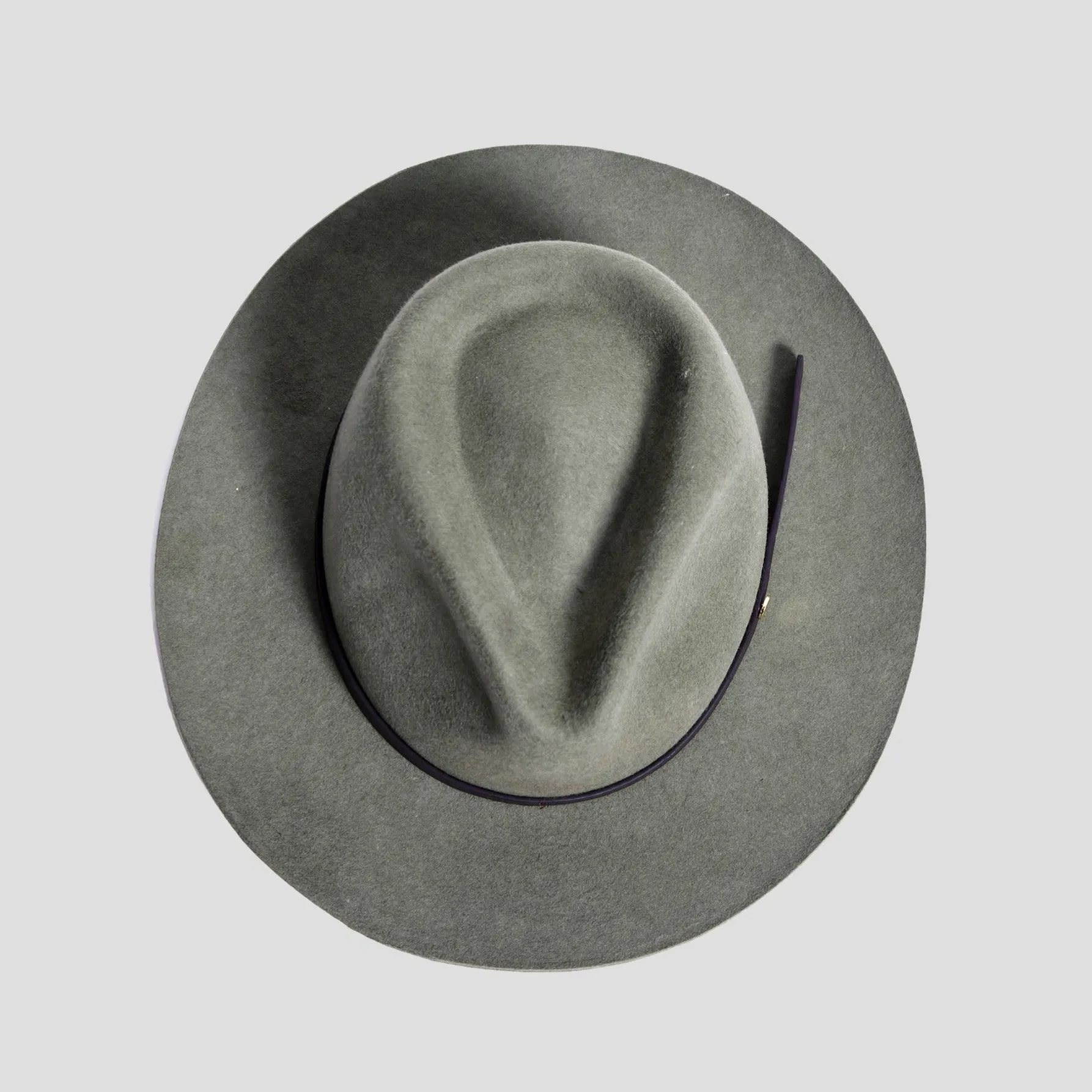 Dapper Men's Felt Fedora Hat–Brown