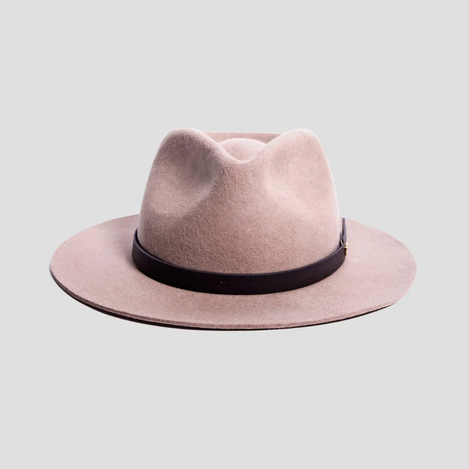 Dapper Men's Felt Fedora Hat–Brown