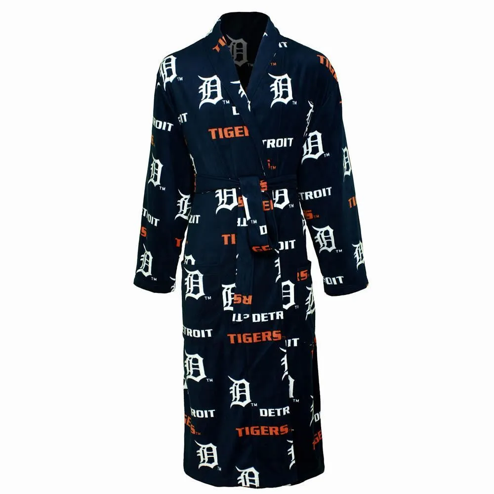 Detroit Tigers Facade Microfleece Bathrobe in Navy