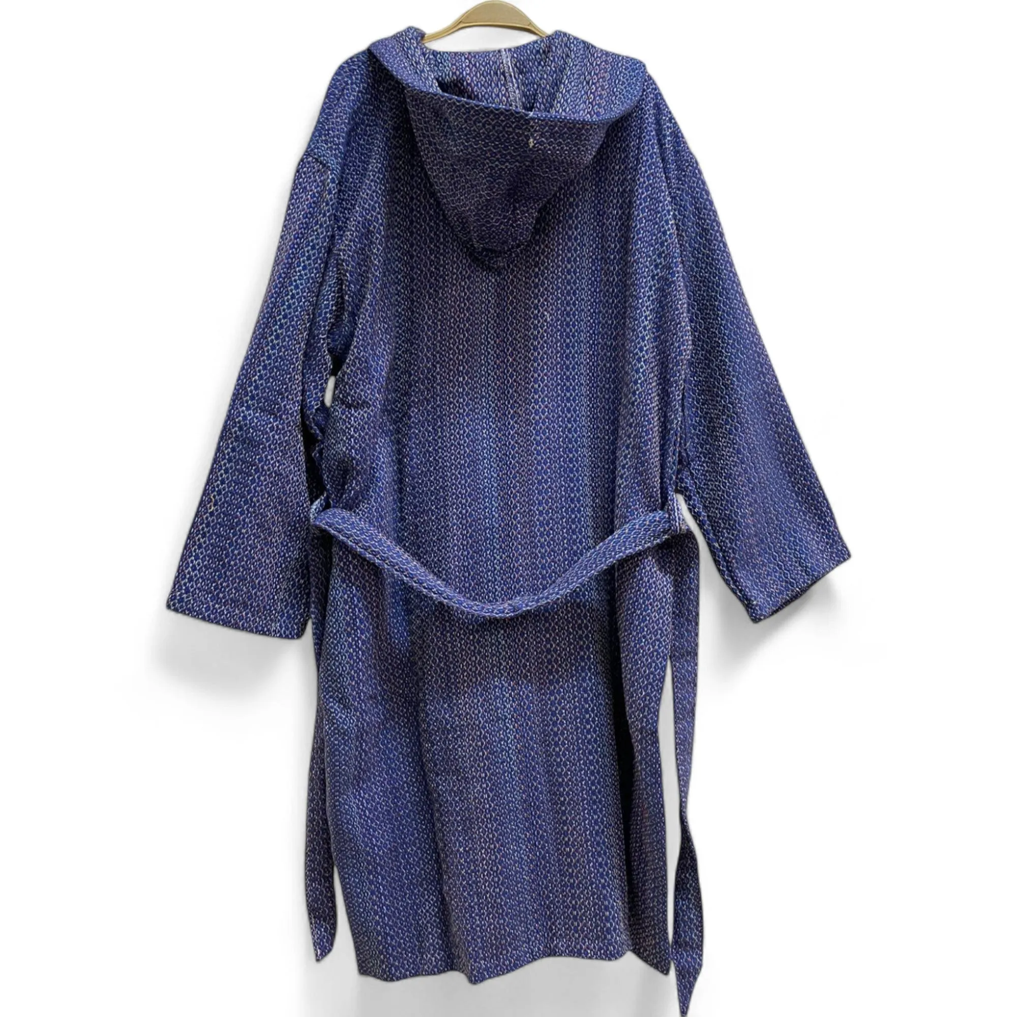 Diamond Design Turkish Towel Pestemal Bathrobe - Hooded & Unisex