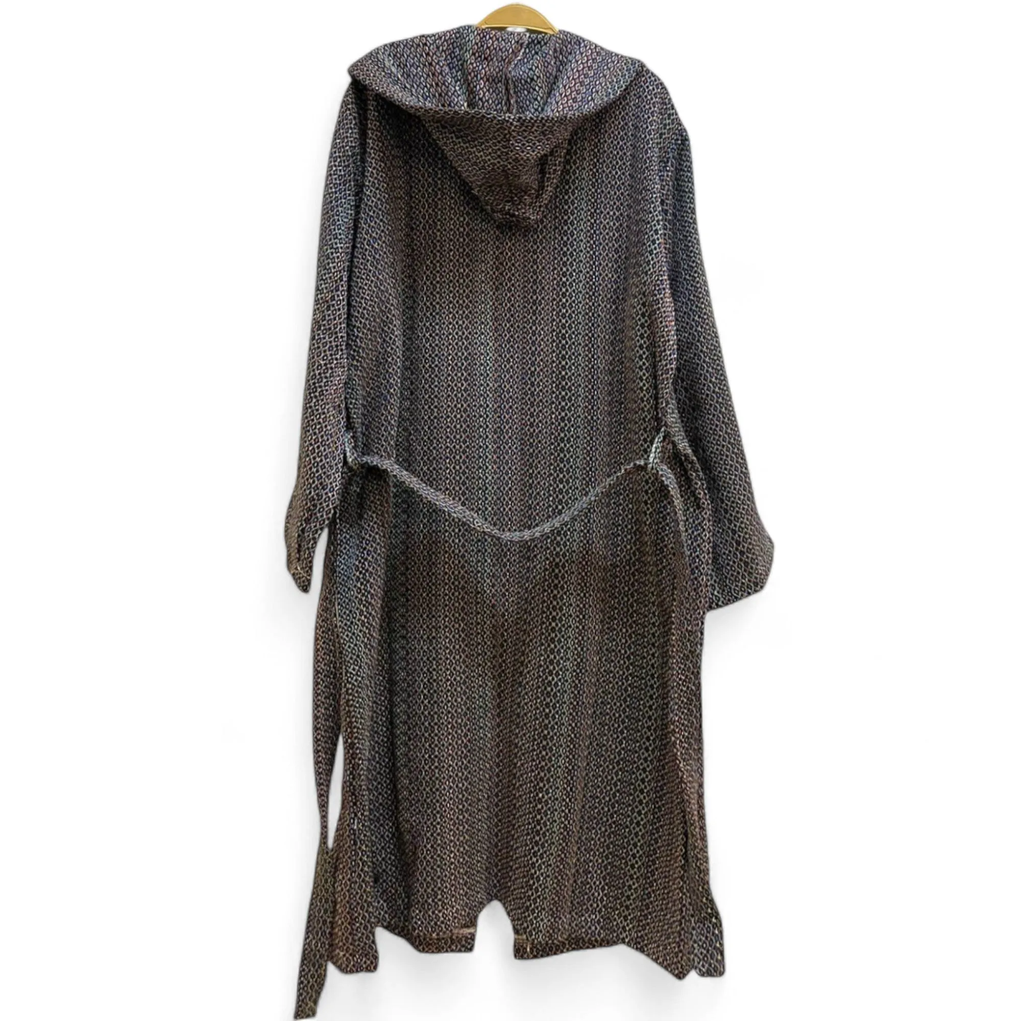 Diamond Design Turkish Towel Pestemal Bathrobe - Hooded & Unisex