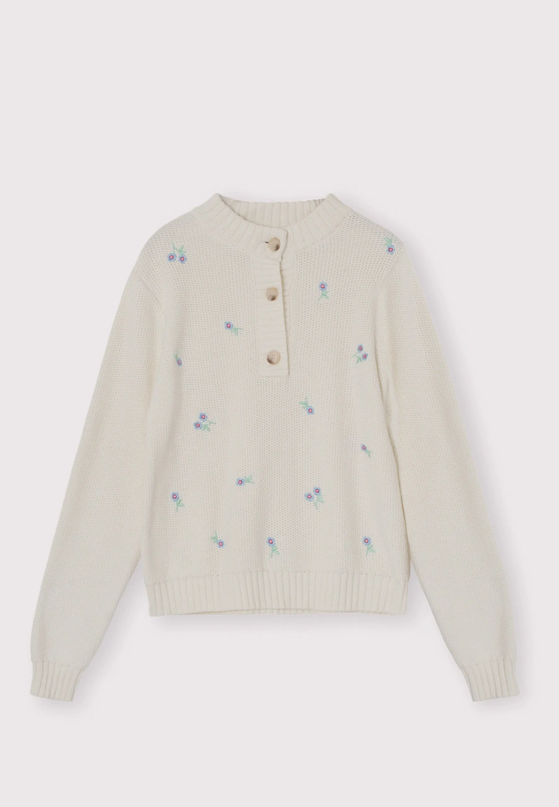 Dray Blouse Knit - broke white