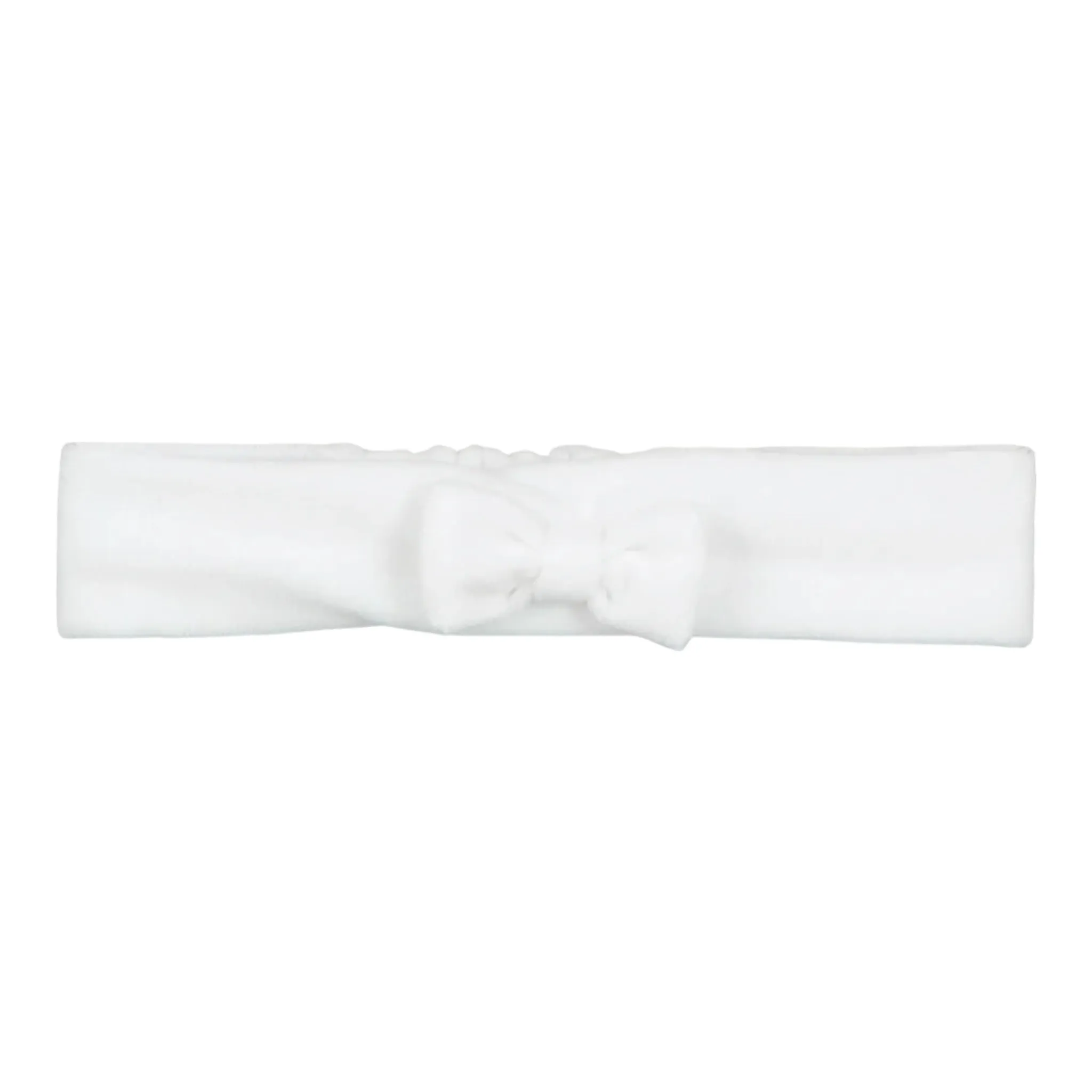 Emile et Rose - White velour romper with headband