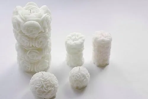 Enchantingly Ethereal Essence of White Roses: A Captivating Designer Pillar Scented Candle with Long-Lasting Fragrance and Decorative Charm