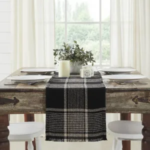 Eston Black Tan Plaid Runner 12x48
