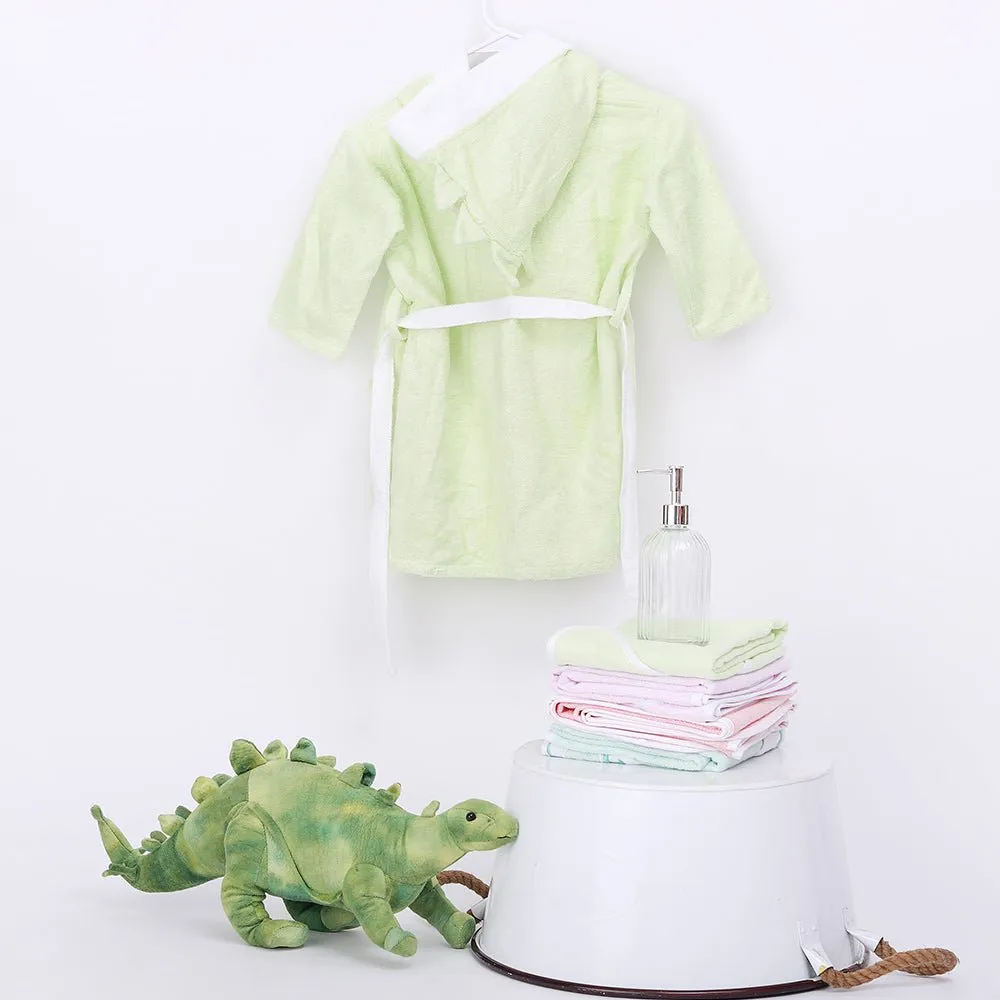 Fancy Fluff Bamboo Cotton kids Bathrobe- Dino