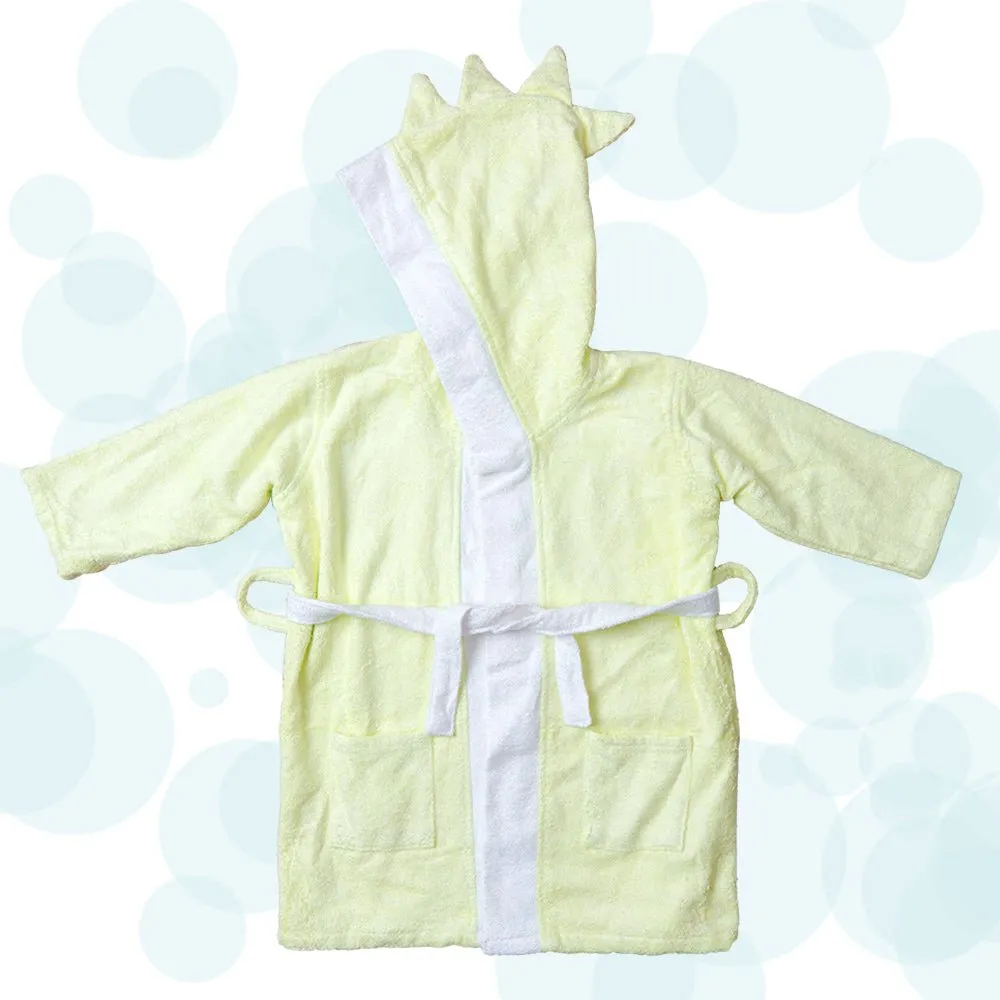 Fancy Fluff Bamboo Cotton kids Bathrobe- Dino