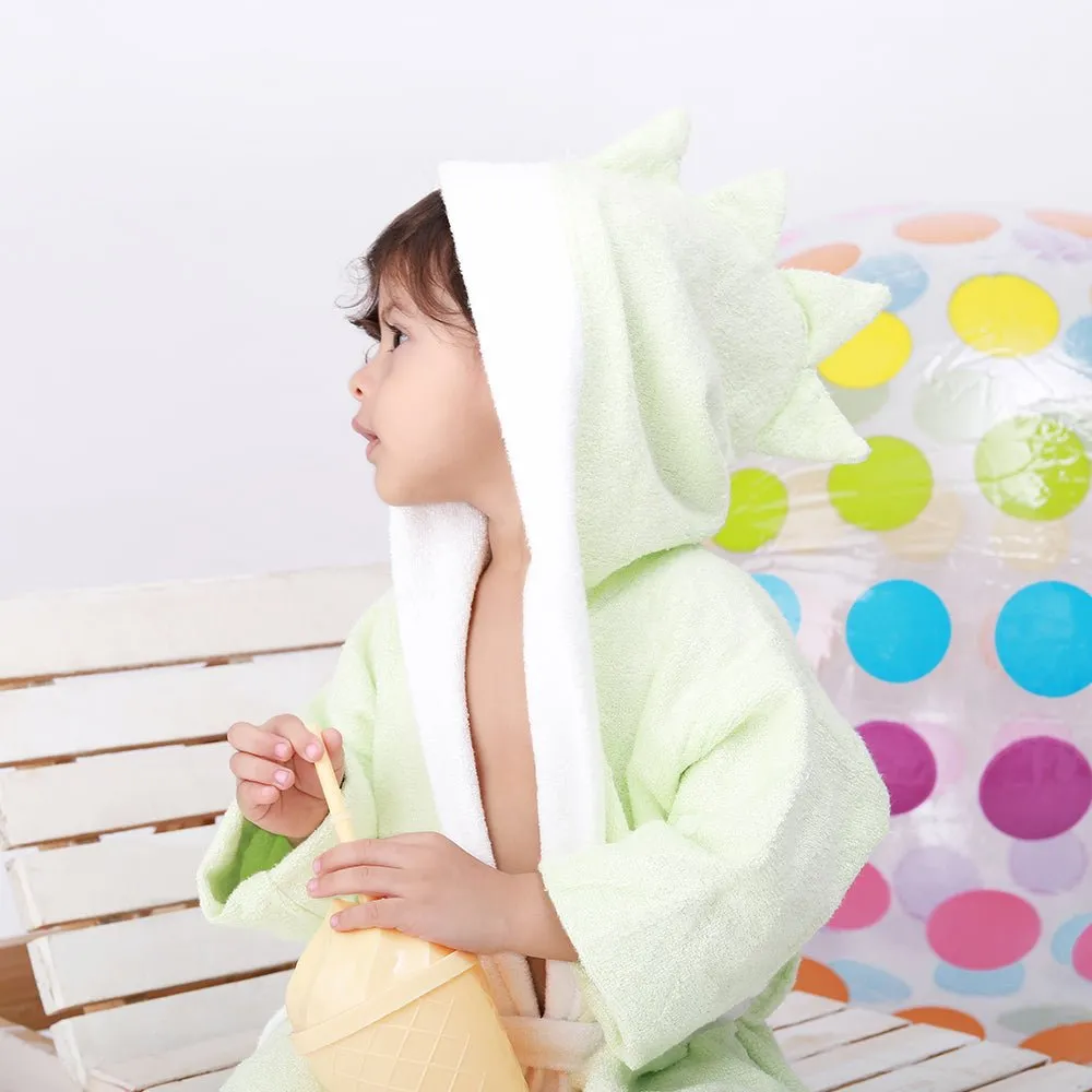 Fancy Fluff Bamboo Cotton kids Bathrobe- Dino