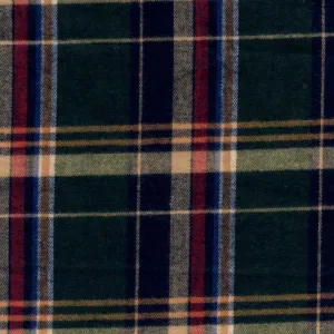 Flannel Fabric By The Yard - GMF5 - Spruce Navy & Tan