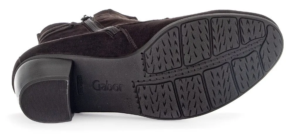 Gabor lace-up ankle boots, dark brown