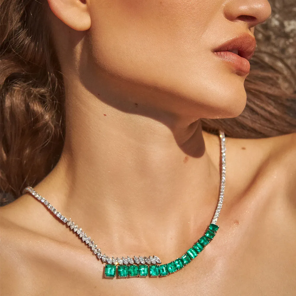 Haute Emerald and Diamond Necklace
